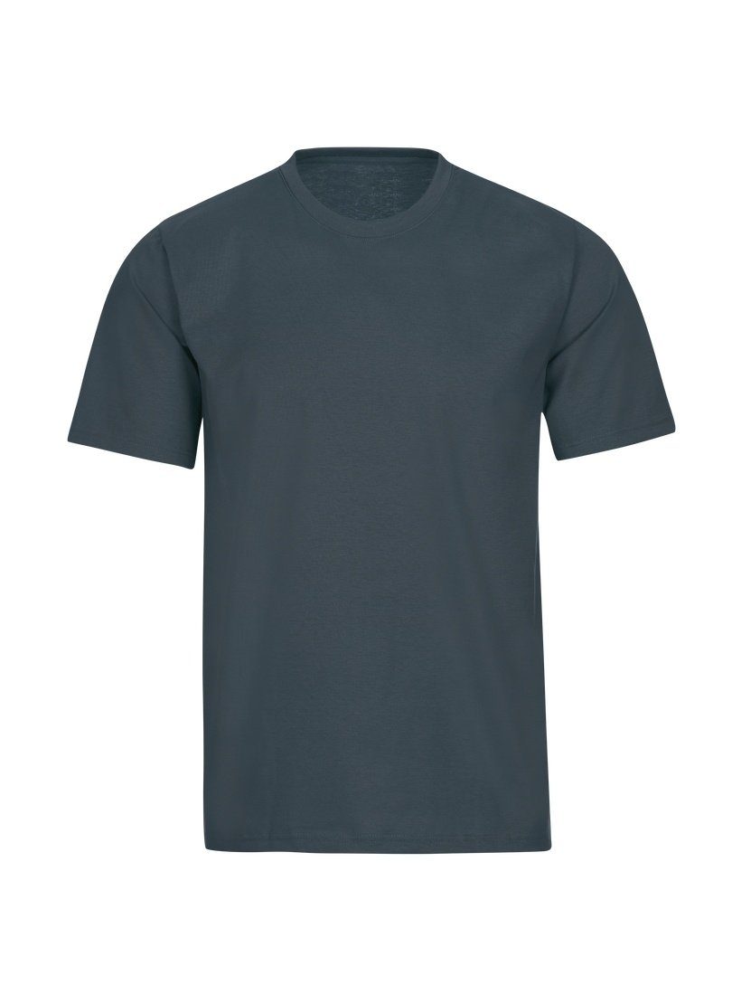 Trigema T-Shirt TRIGEMA T-Shirt anthrazit DELUXE Baumwolle