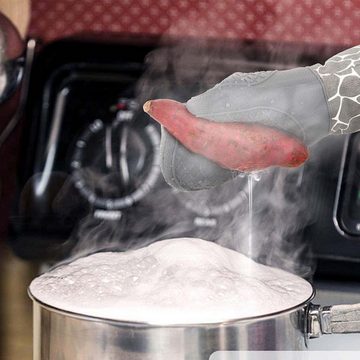 KIKI Topflappen Ofenhandschuh, Topfhandschuhe Anti-Rutsch Hitzebeständige