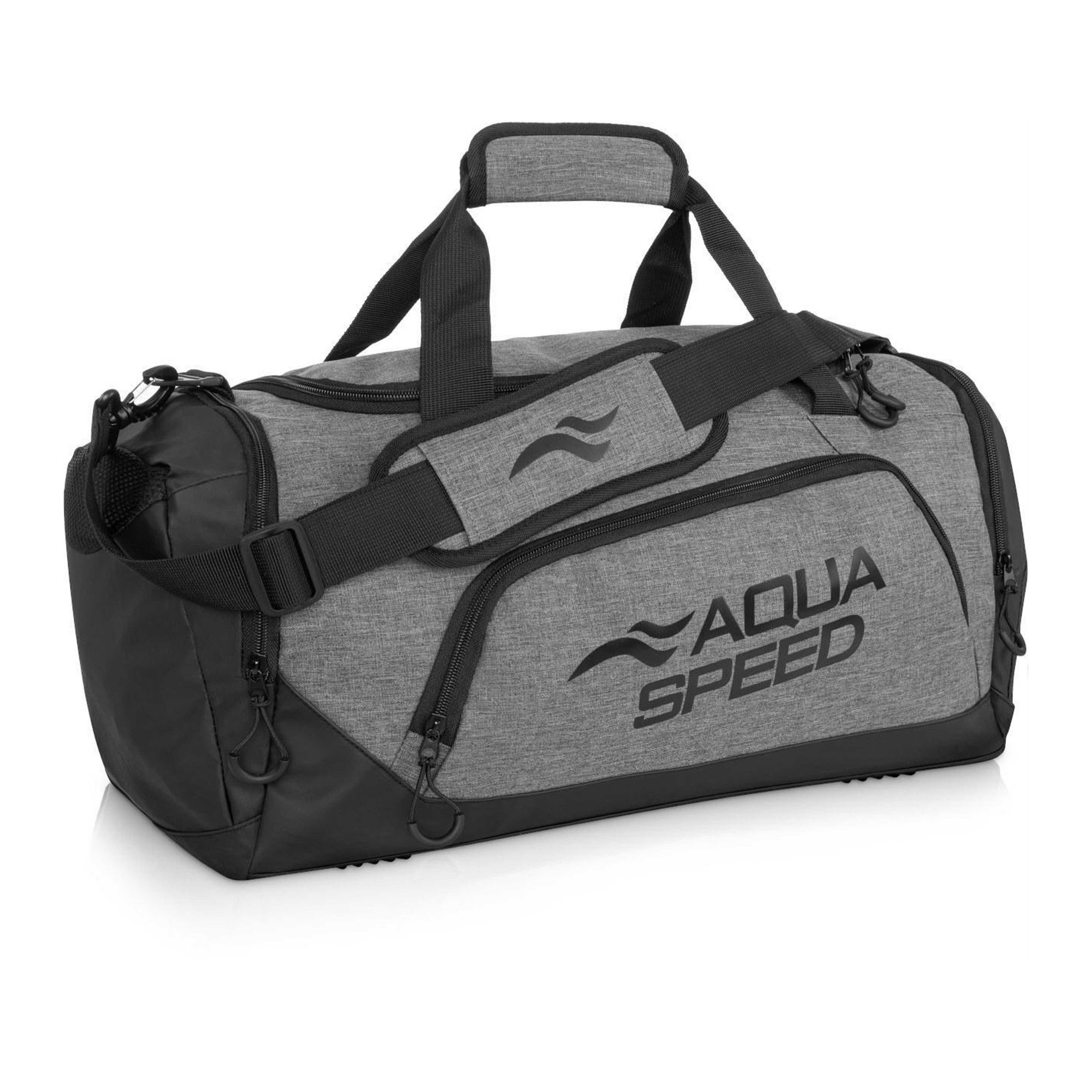 Aqua Speed Sporttasche Duffle Bag M 34L Training Fitness Schwimmen Pool Nassfach 37 (Trainingstasche mit U Öffnung Schultergurt und großem Hauptfach), Belüftetes Nassfach trennt nasse Kleidung sauber von Ausrüstung