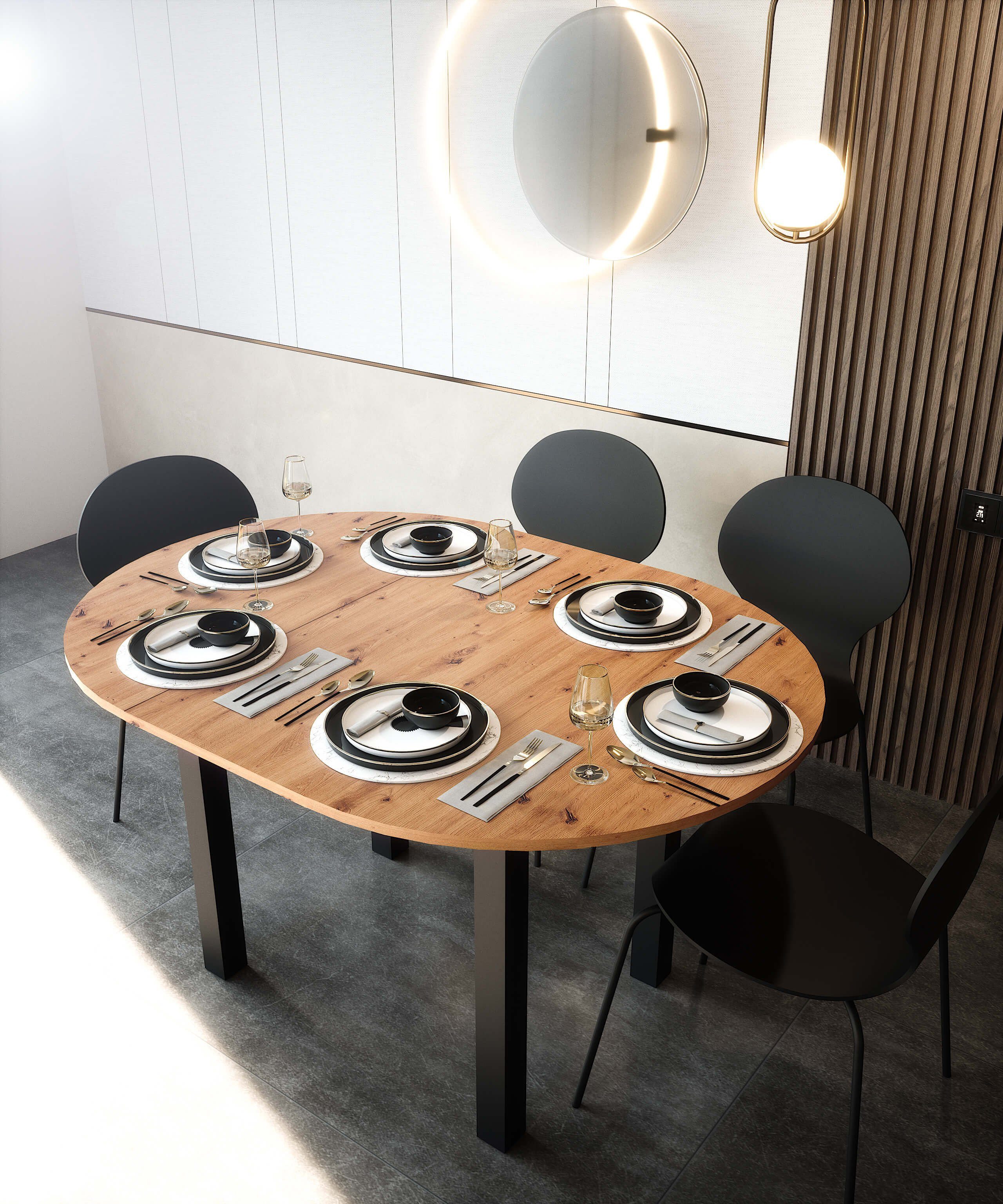 Newroom Esstisch Noa, ausziehbar bis 140cm Weiß Küchentisch Speisetisch günstig online kaufen