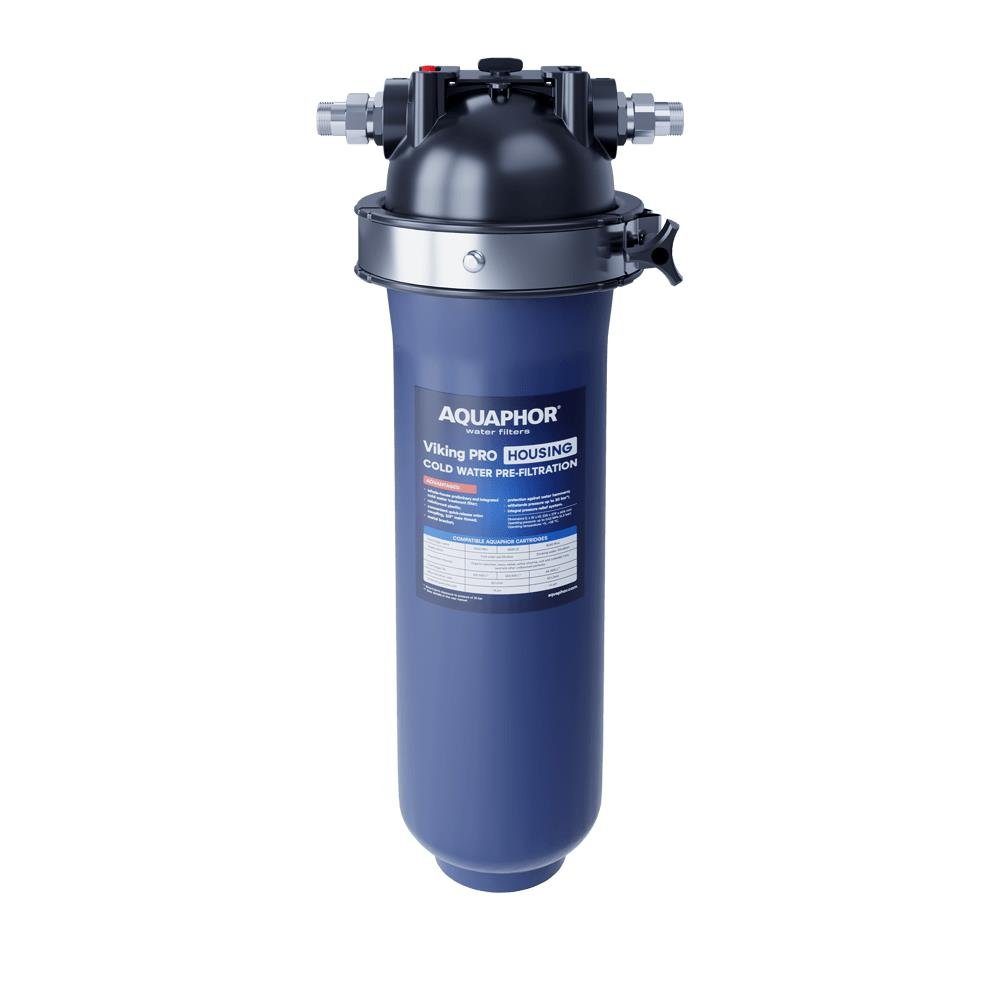 Aquintos Wasseraufbereitung Untertisch-Trinkwassersystem Montageplatte, aus PRO 3/4"AG Viking VA4 Edelstahl inkl. Filtergehäuse