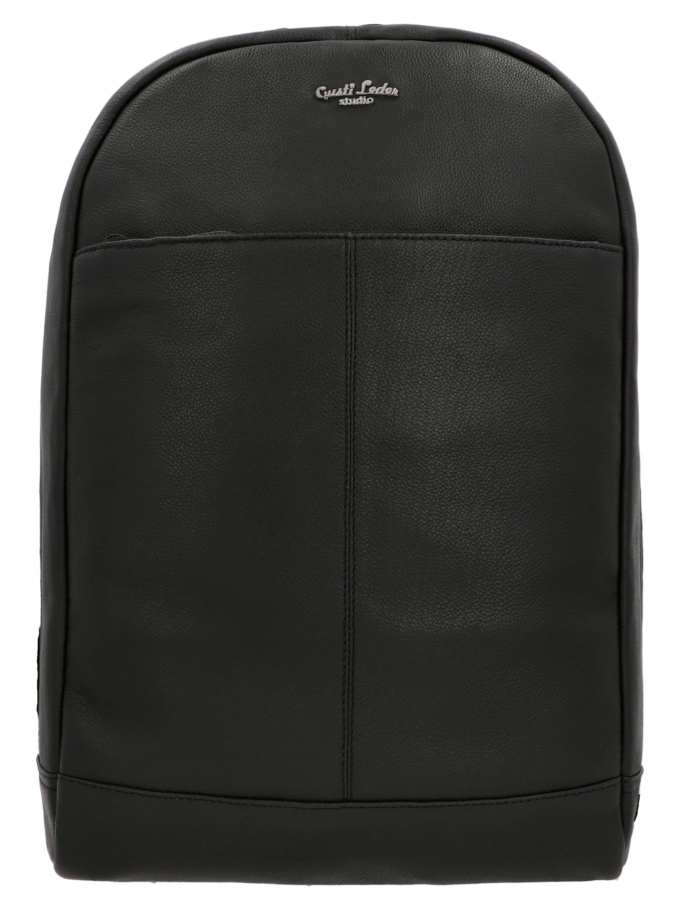 Gusti Leder Rucksack Gusti Leder Rucksack Larisa (1-tlg), Rucksack Cityrucksack Lederrucksack Damen Herren Leder Schwarz