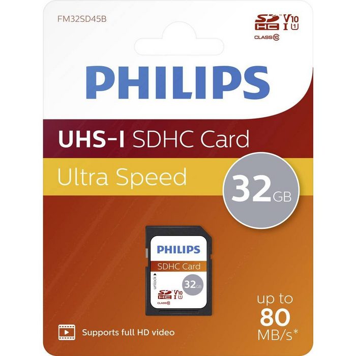 Philips SDHC-Karte 32GB Class 10 Speicherkarte