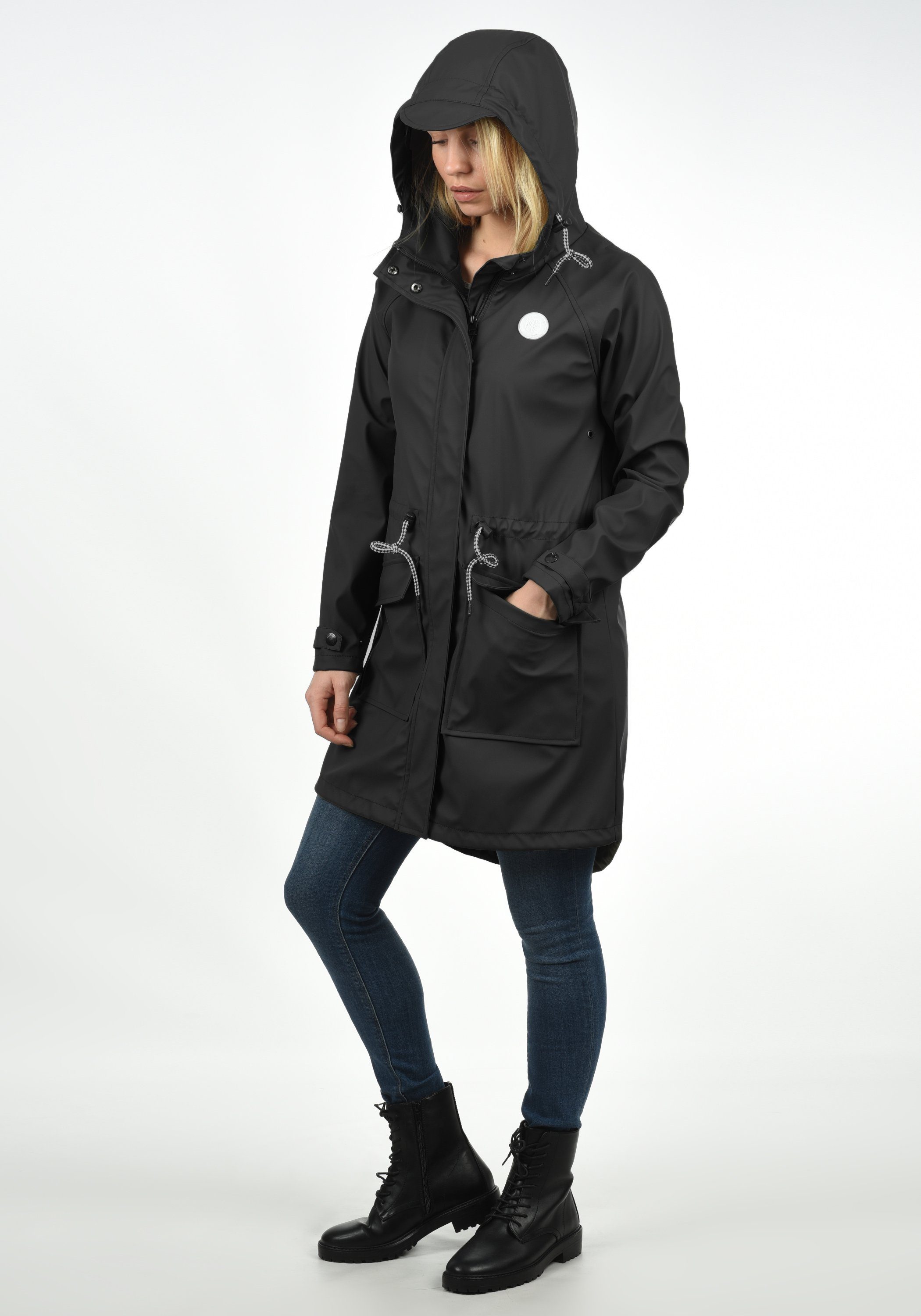 DESIRES Regenmantel Raja Übergangsjacke lang geschnitten