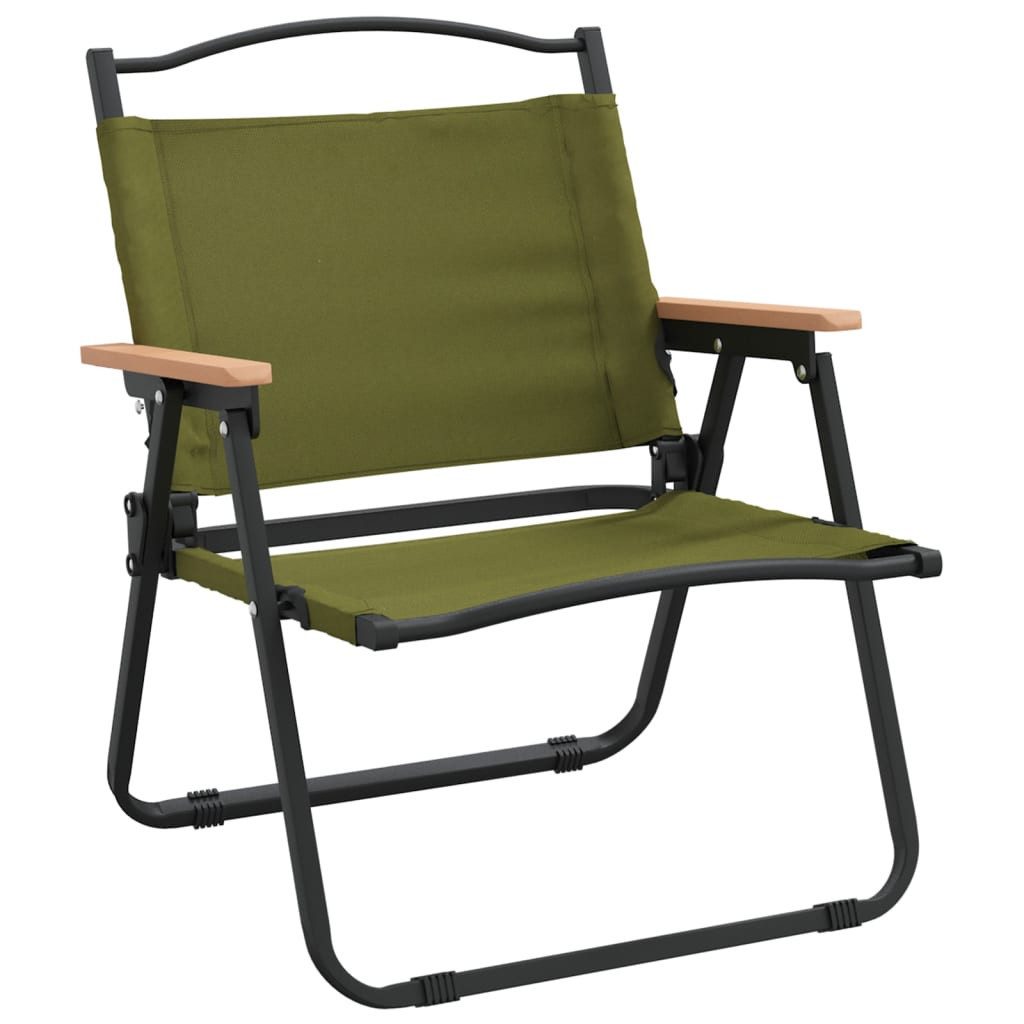 vidaXL Gartenstuhl Campingstühle 2 Stk. Grün 54x43x59 cm Oxford-Gewebe (2 St)