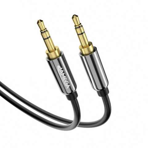 JAMEGA AUX Kabel 3,5mm Klinken Kabel Stereo Audio Auto Handy Mini Klinke Audio-Kabel, 3,5-mm-Klinke, 3,5-mm-Klinke (100 cm)