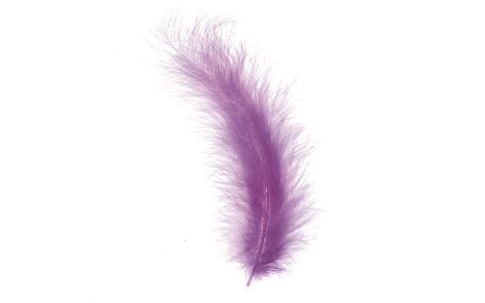 Glorex Bastelnaturmaterial Glorex Marabufedern flieder ca. 15 Stück