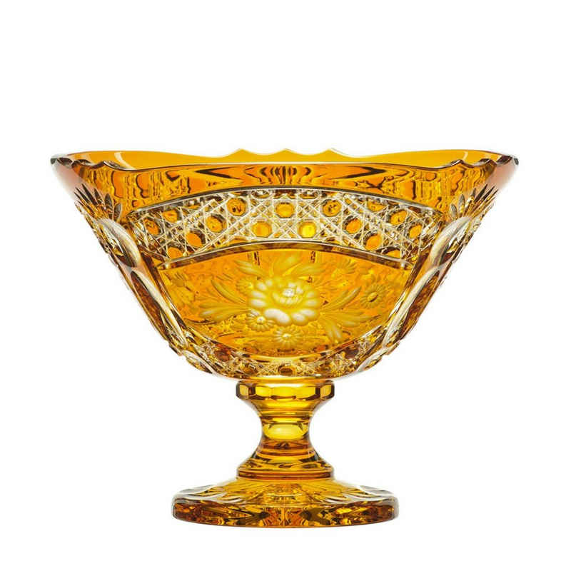 ARNSTADT KRISTALL Dekoschale Luxury amber (30 cm) Kristallglas mundgeblasen · von Hand geschliffen (1 St)