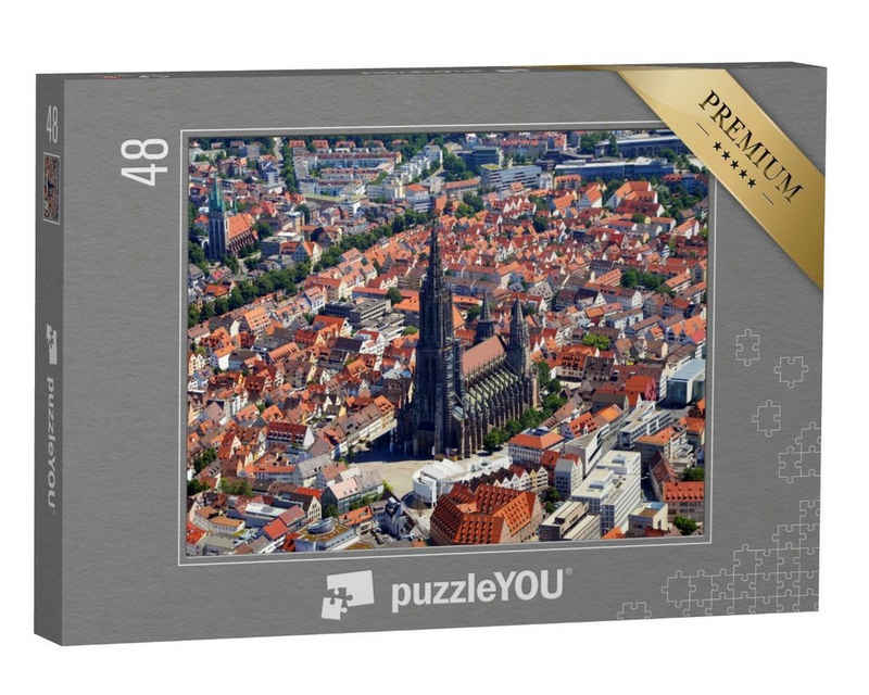 puzzleYOU Puzzle Ulmer Münster und Altstadt von Ulm, 48 Puzzleteile, puzzleYOU-Kollektionen Christentum, Ulmer Münster