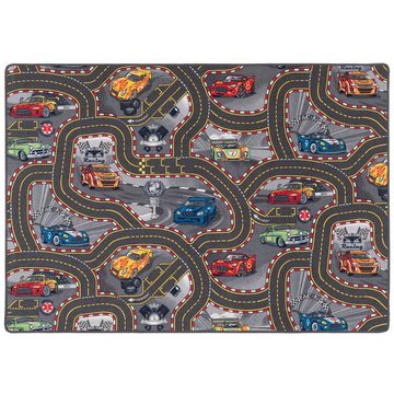 Kinderteppich Kinder Spiel Straßen Teppich Racer, Snapstyle, Rechteckig, Höhe: 4 mm