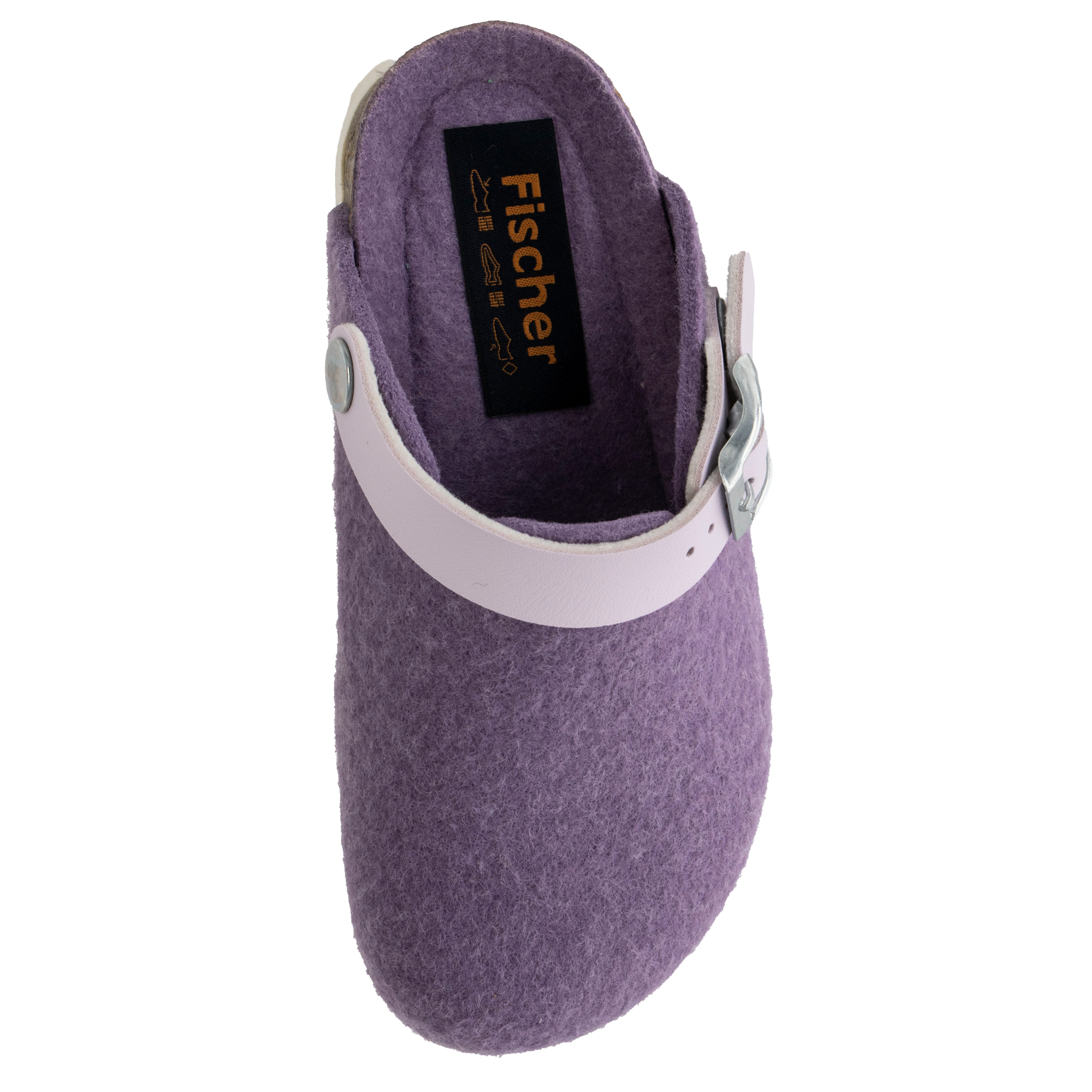 Fischer-Markenschuh Shetland Pantoffel aus Filz, mit Filzfutter, gepolstertes Fußbett