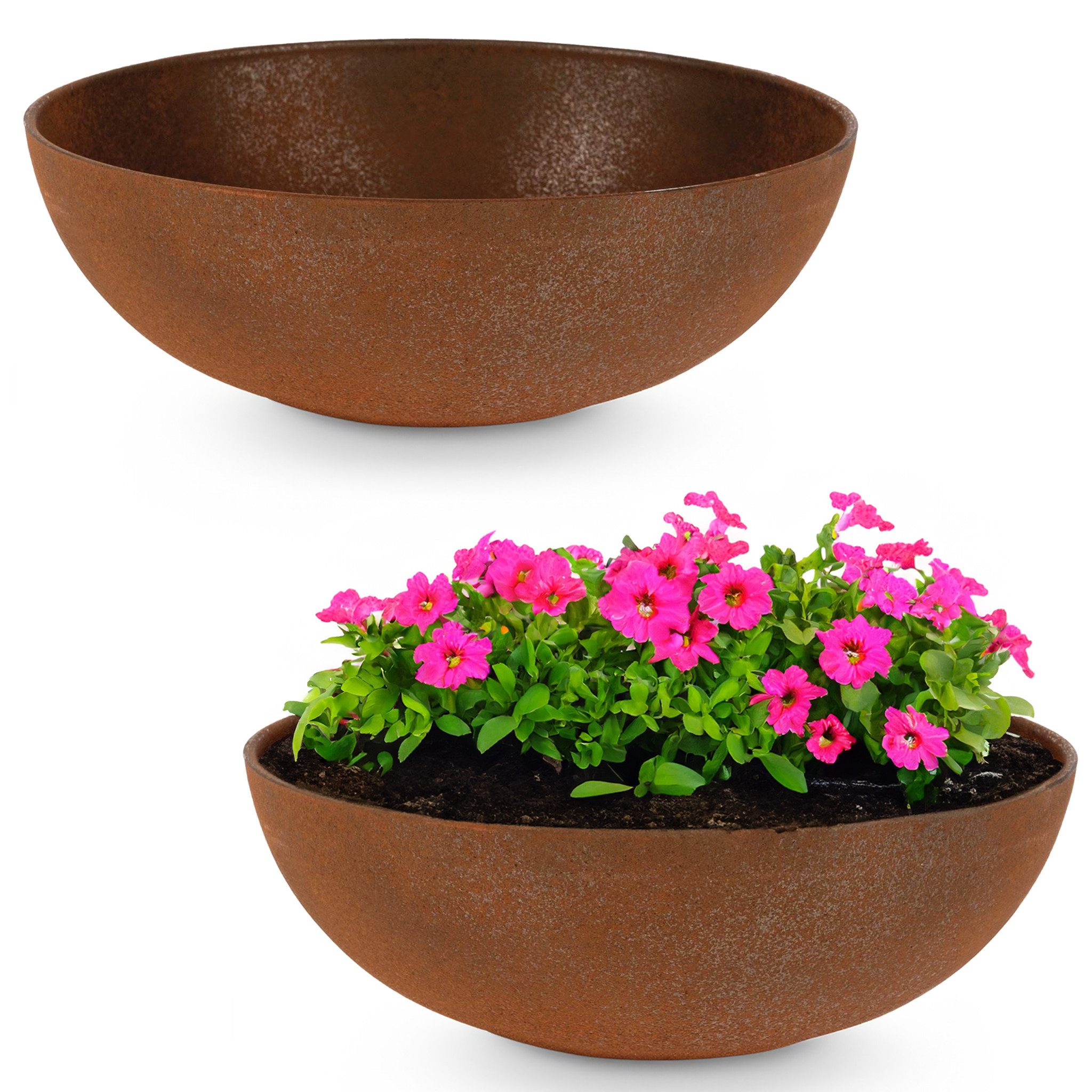 matches21 HOME & HOBBY Blumentopf Runde bauchige 30 cm Pflanzschale für dra günstig online kaufen