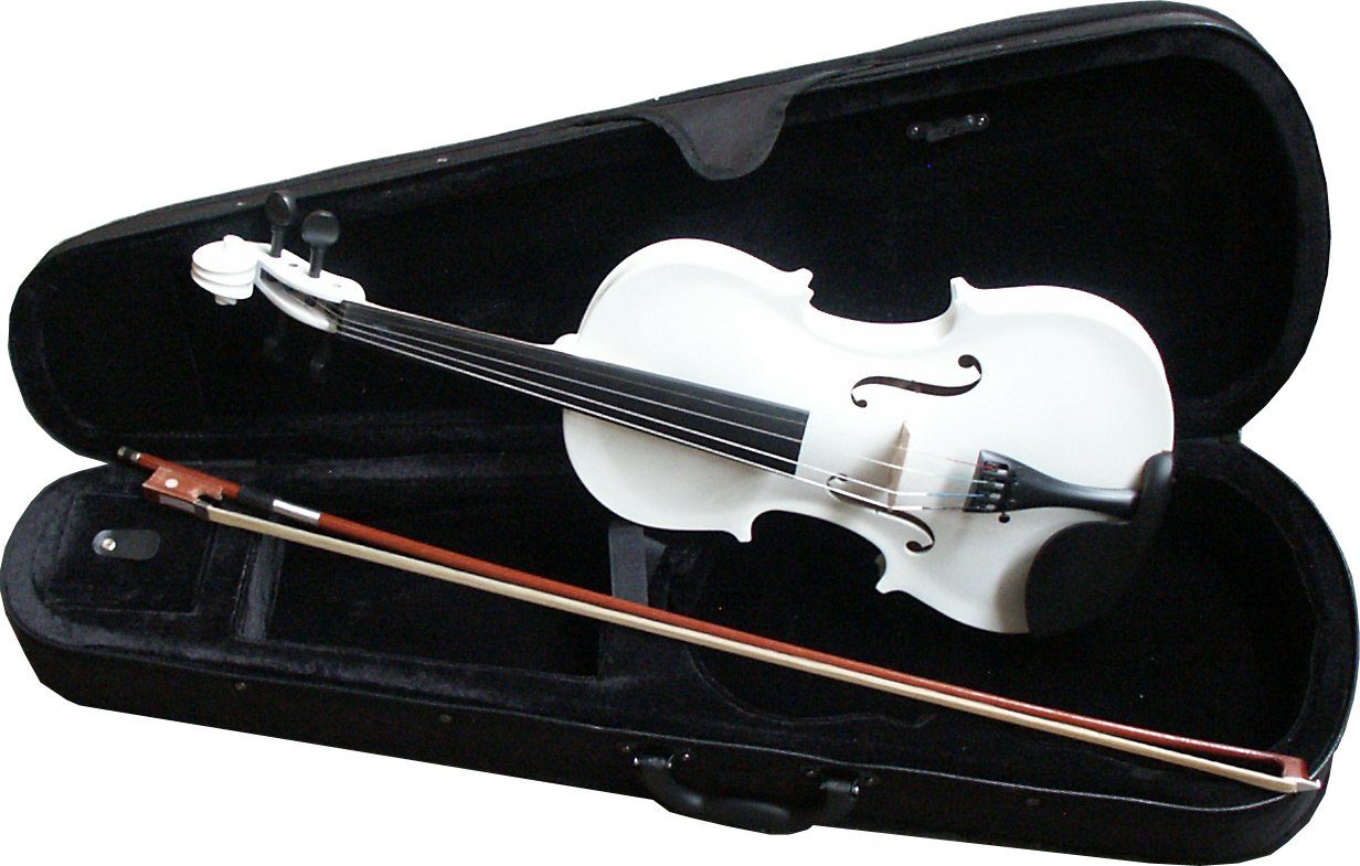 MSA Violine 4/4 Geige - Geigenset Bogen, Koffer, Kolophnium, Feinstimmer, aus Ahornholz