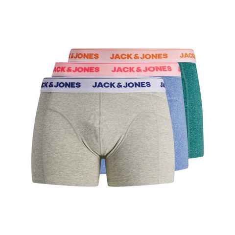 Jack & Jones Boxershorts Set 3er Pack JACTWIST Trunks Boxershorts Stretch Unterhose (3-St) 3623 in Grau-Blau-Türkis