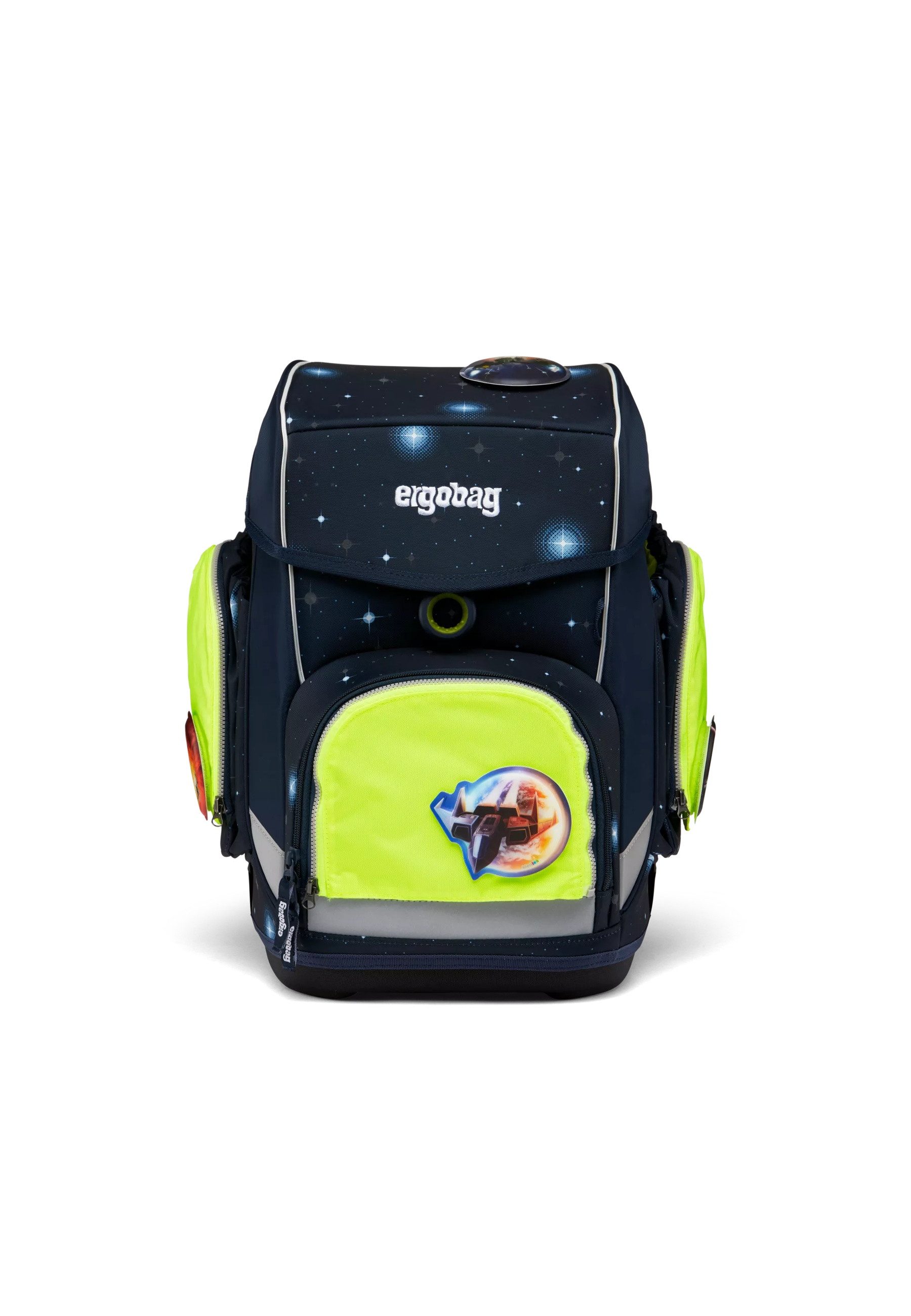 ergobag Schulranzen Fluo Zip Set . (3-tlg), reflektierend
