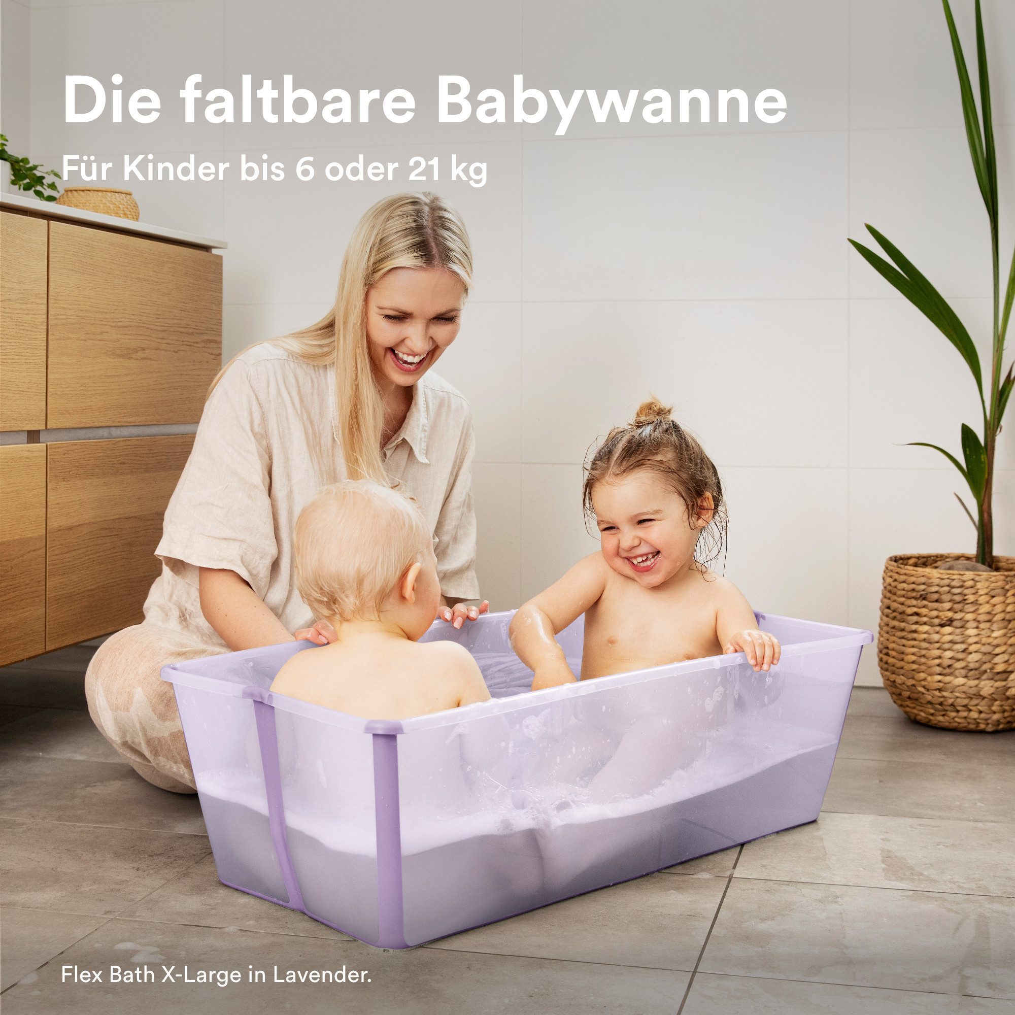 Stokke Babybadewanne Flexi Bath® X-Large - Geräumige faltbare Babybadewanne