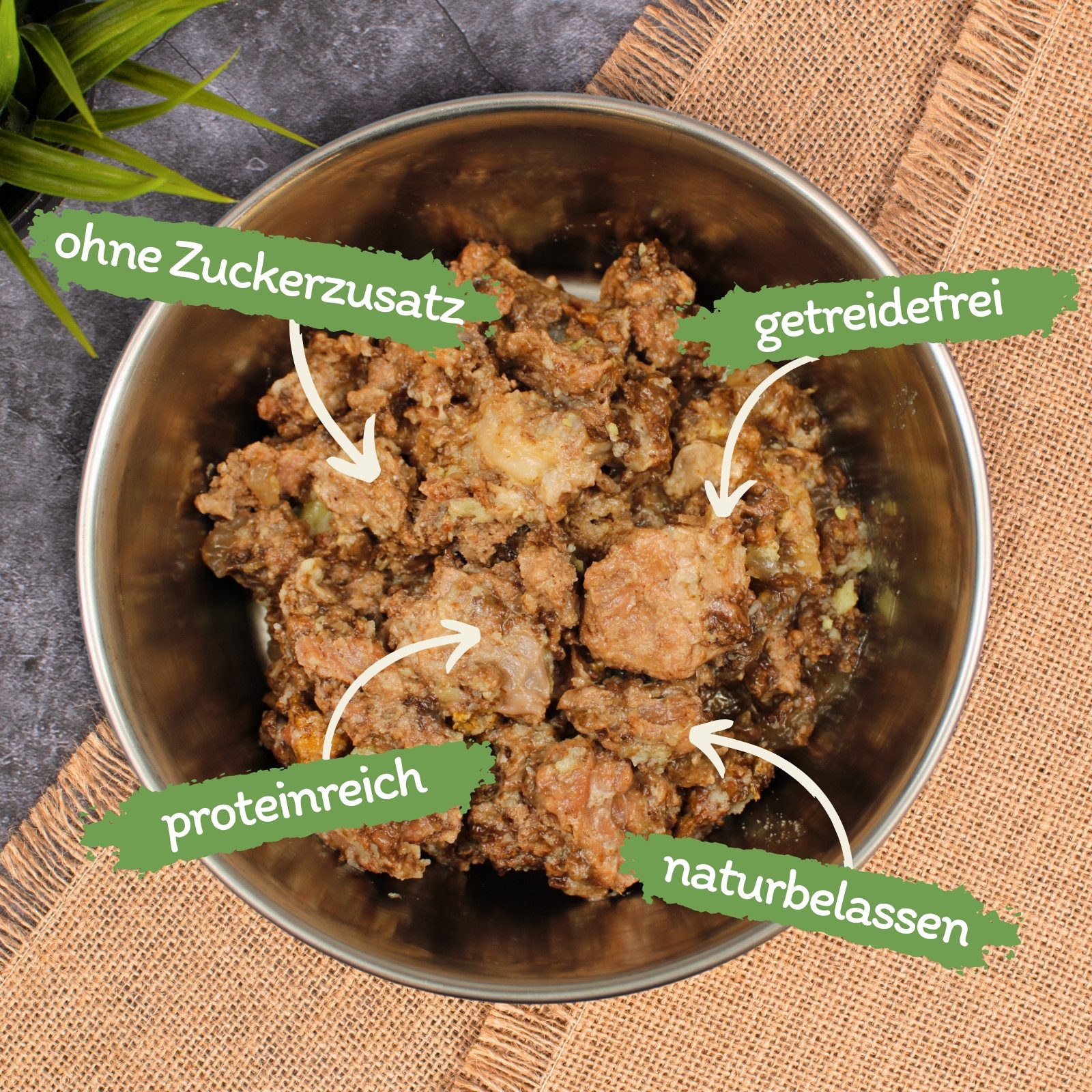Lecker.Pet 12 x 400 g Lecker.Pet® Josie's 100 % Muskelfleisch Rind Hundefutter Rind, Ergänzungsfutter für: Hund