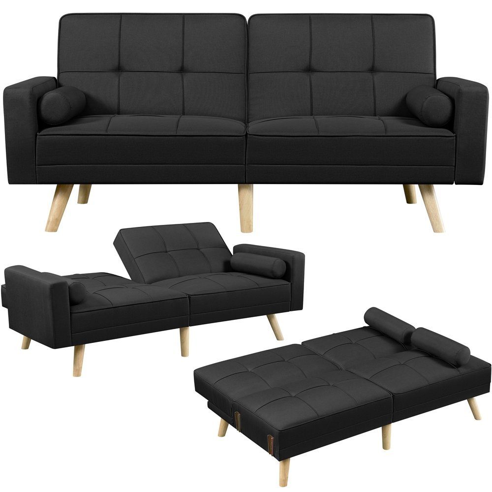 Yaheetech Sofa, Klappsofa mit Schlaffunktion Loungesofa Bettsofa