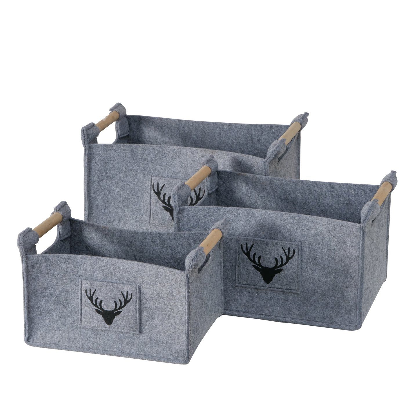 BOLTZE GRUPPE GmbH Allzweckkorb Boltze Korb Karly 3-teilig, 3er Set (3 St)
