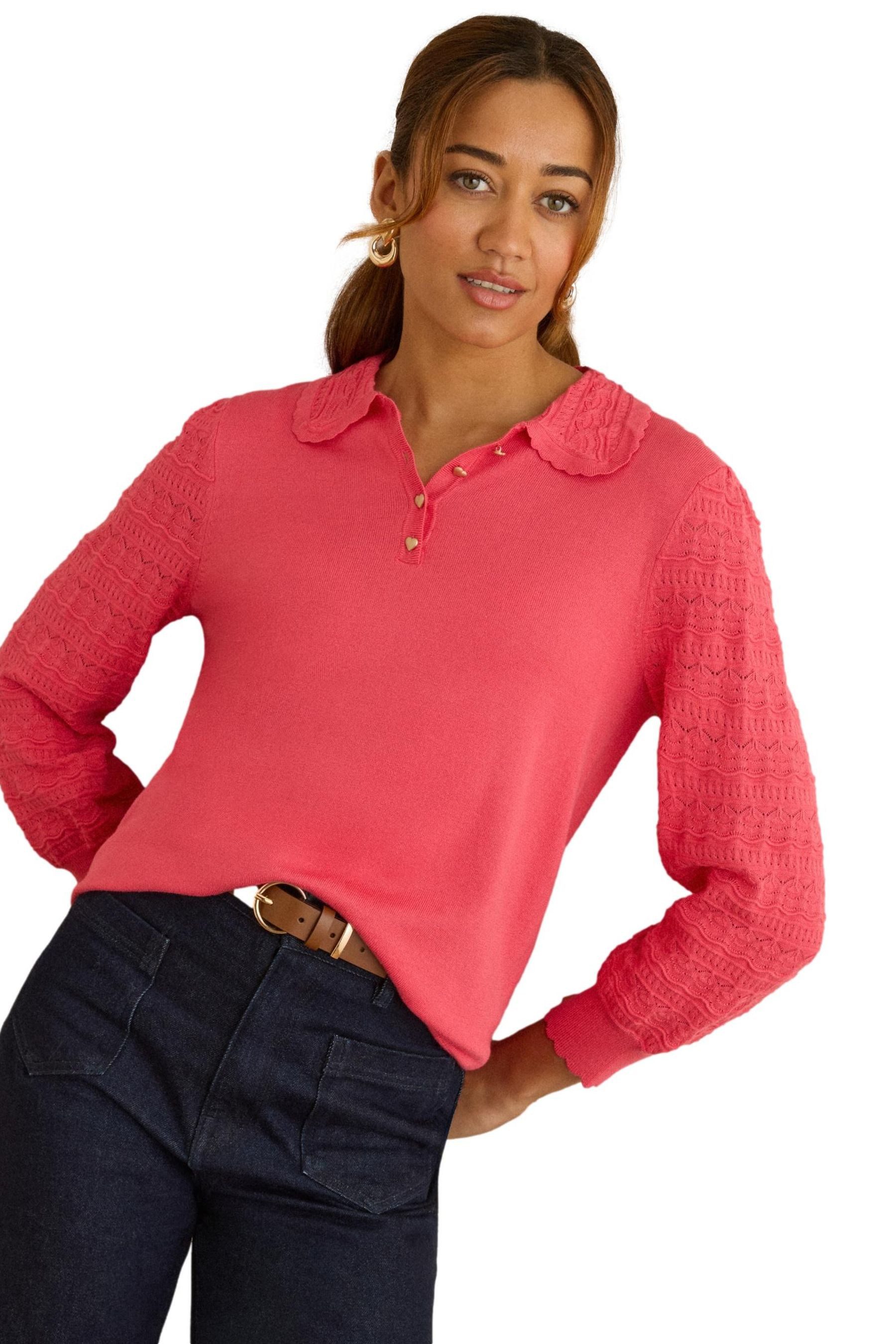 Strickpullover Love & Roses Strickpullover mit Kragen