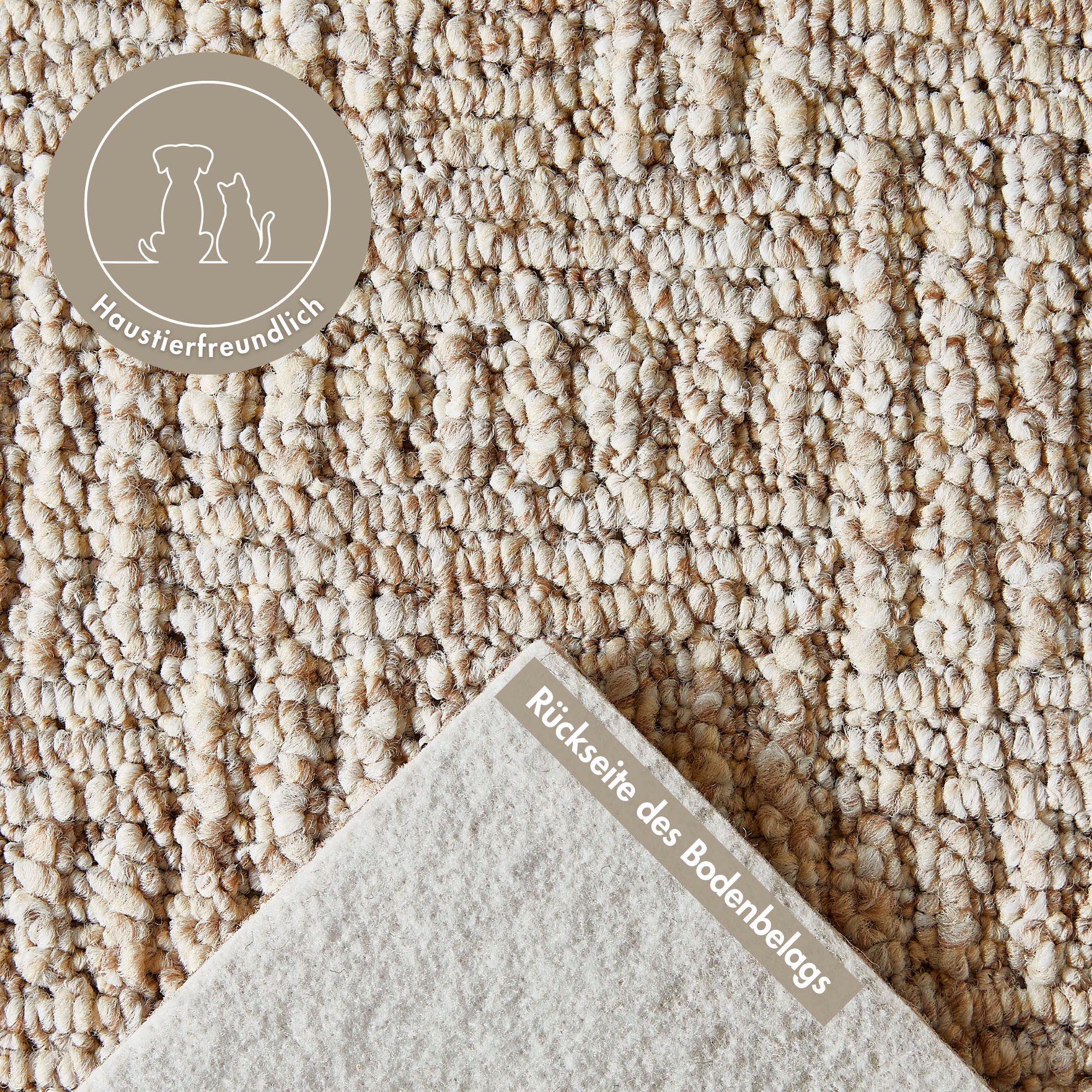 Andiamo Teppichboden Patras, Strukturschlinge, Gesamthöhe 8,5 mm, Luxusklasse LC2, rechteckig, Breite 400 cm oder 500 cm, Höhe 8,5 mm, strapazierfähig & robust