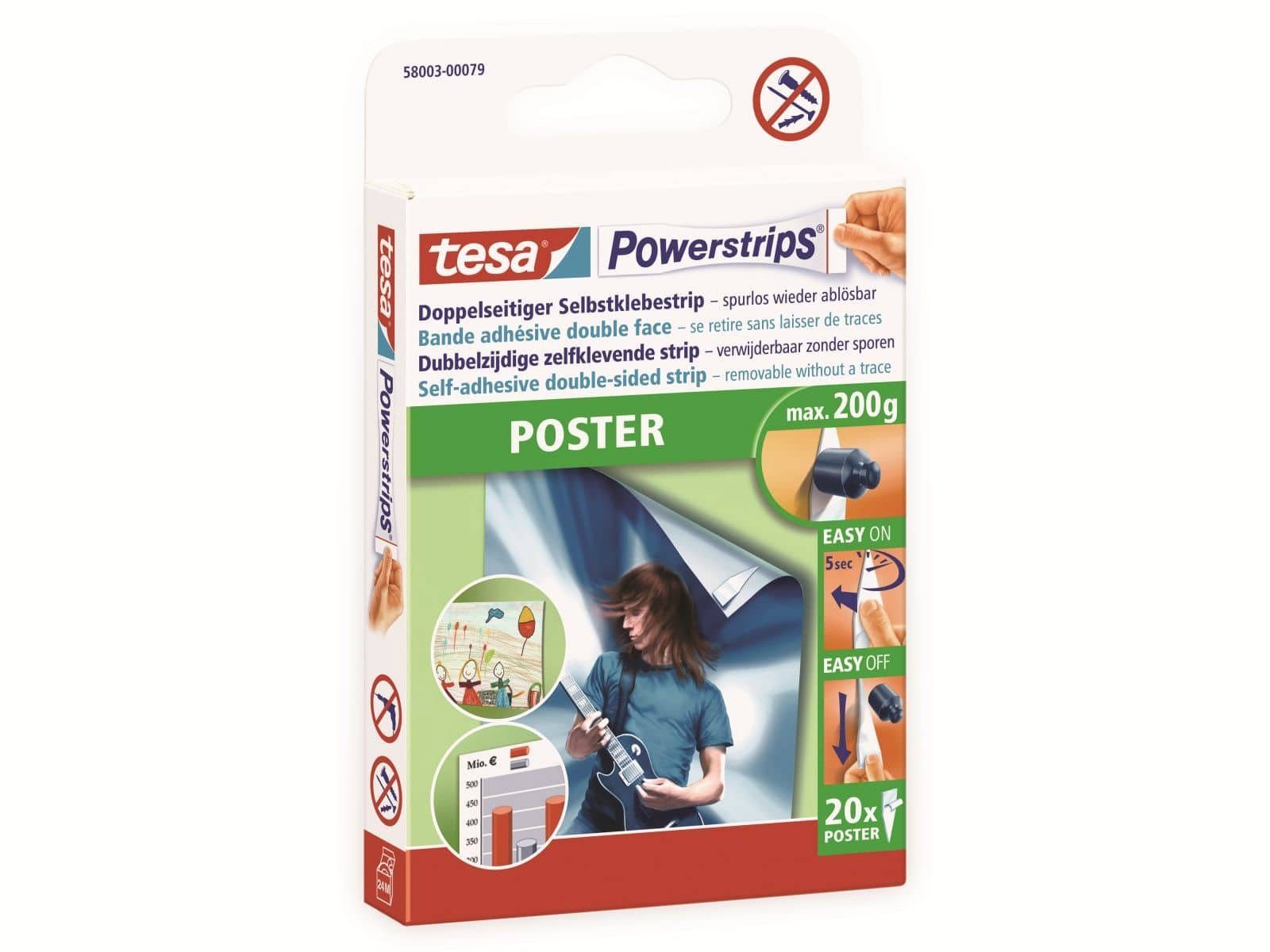 tesa Klebeband TESA Powerstrips® 58003-00079-21 Poster