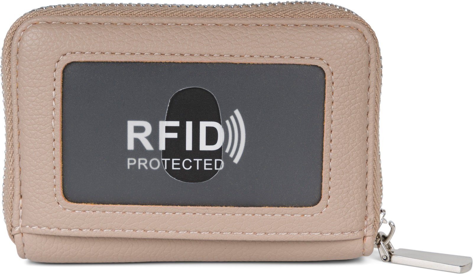 styleBREAKER Geldbörse (1-tlg), Karten Geldbörse mit RFID-Schutz Taupe