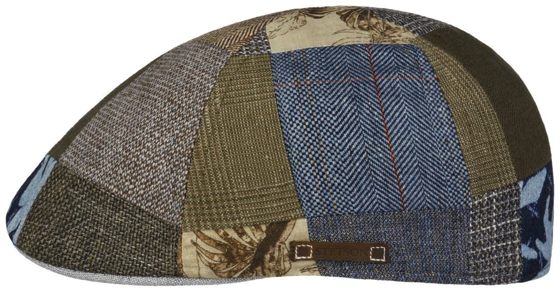 Stetson Schiebermütze Patchwork Texas Barista Schiebermütze aus Leinen und Seide