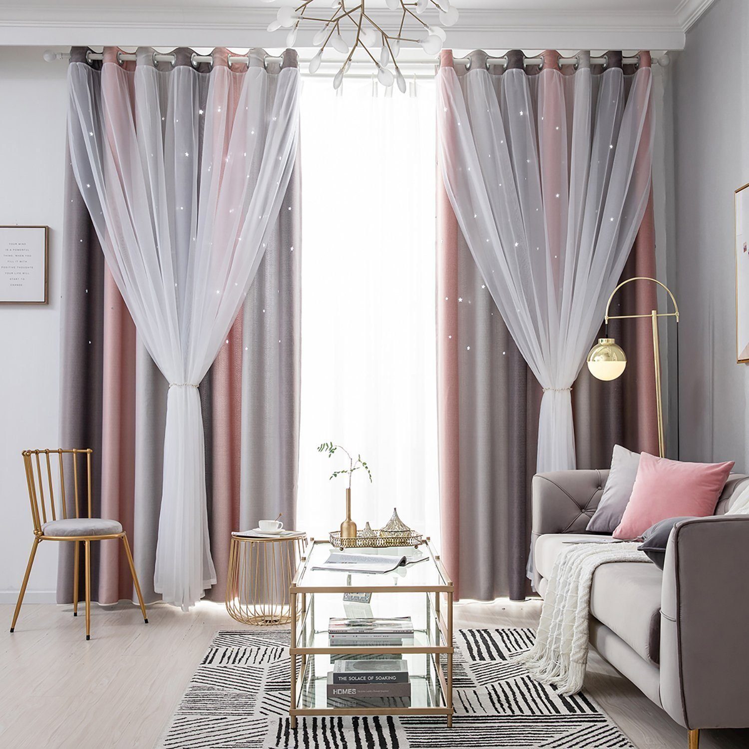 2 Pcs Luxus Einfache und Moderne Metall Vorhang Quasten Vorhang