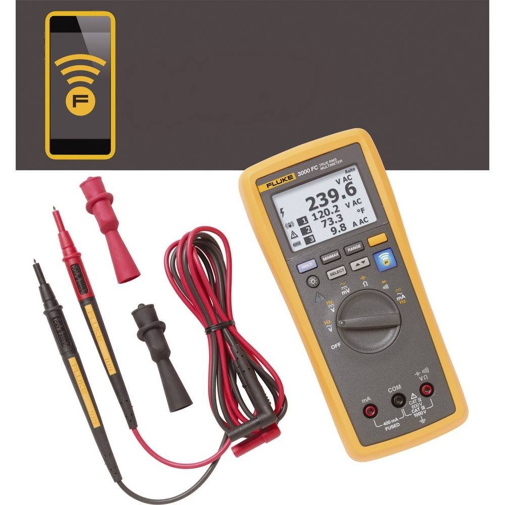 Fluke Multimeter Wireless-Multimeter Connect™, Grafik-Display, Datenlogger