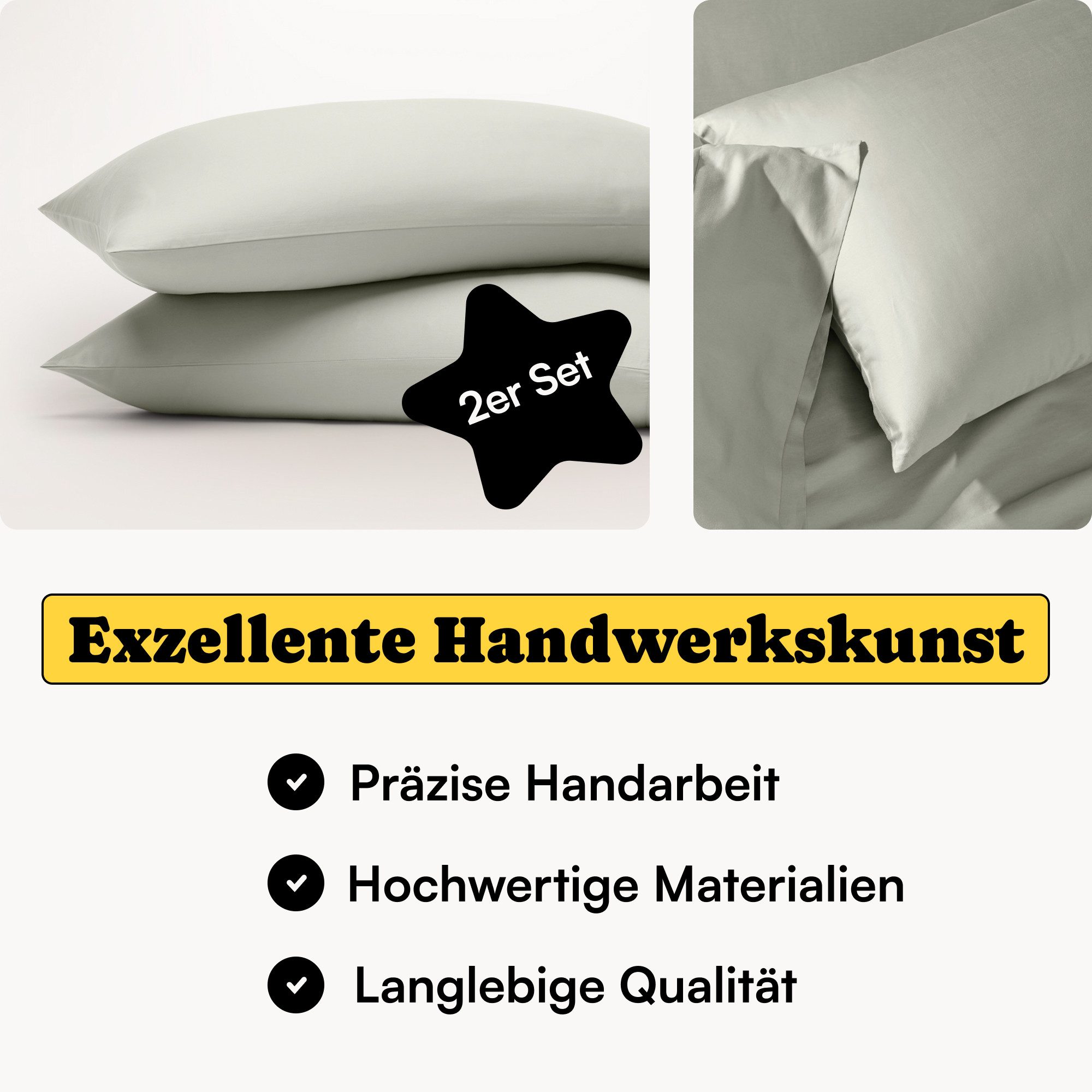 Seralino Kissenbezüge Mako Satin Kissenbezug (100% günstig online kaufen