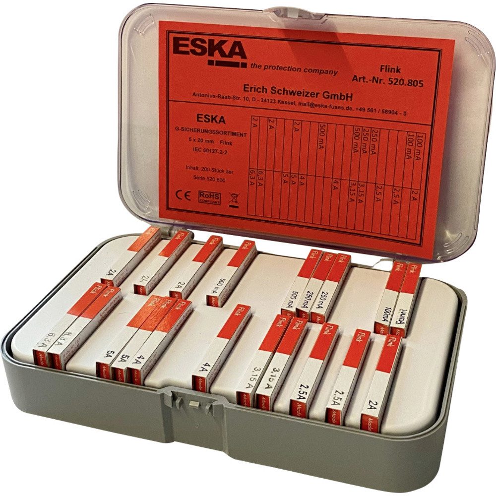 ESKA Stromstoßschalter ESKA 520805 Sicherungs-Sortiment Inhalt 200 St., (520805)