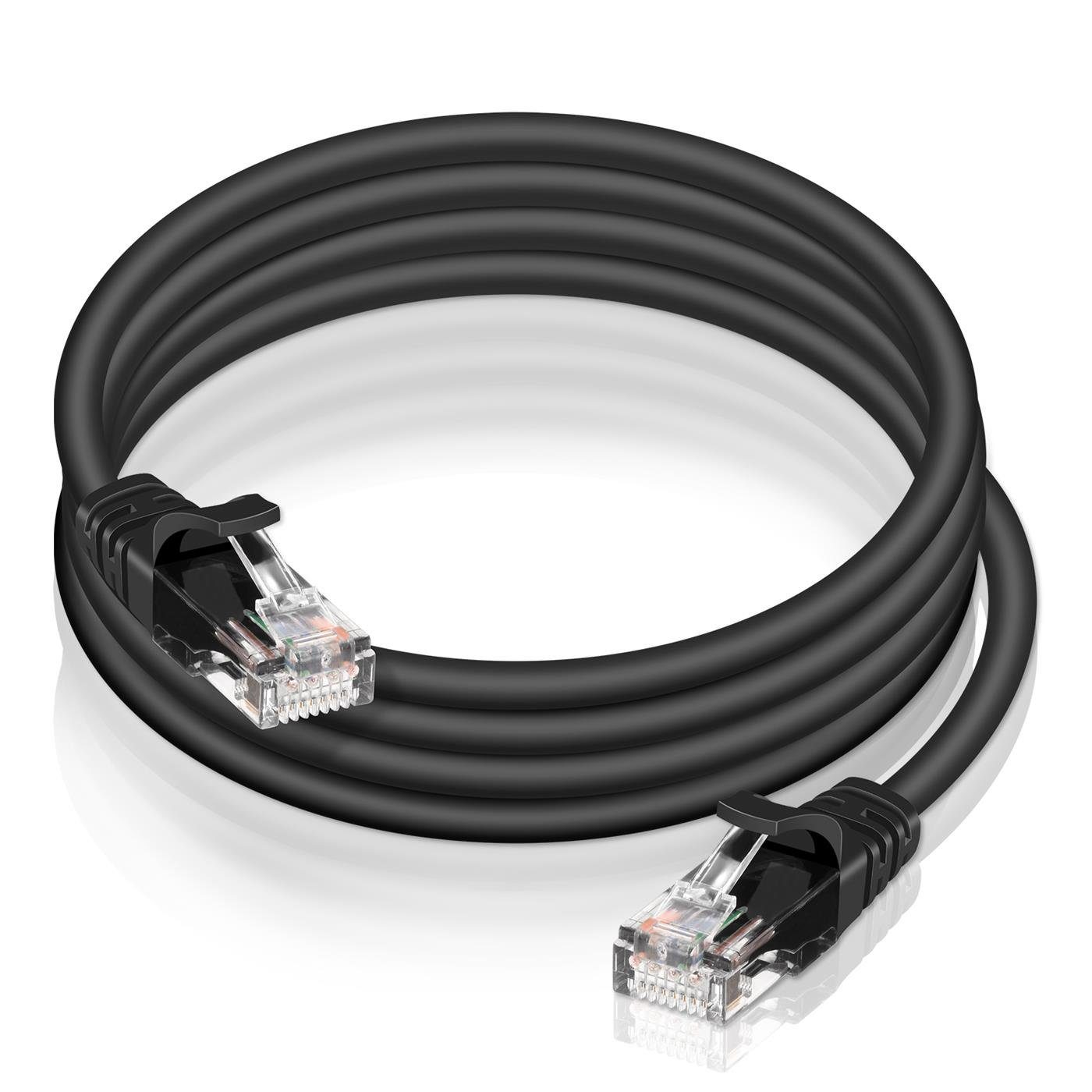 VERCO Cat 6 Netzwerkkabel rundes LAN-Kabel, RJ-45 (Ethernet), (25 cm), 10 / 100 / 1000 Mbits Geschwindigkeit bis 1 Gbits UTP Patchkabel