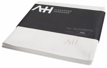 Alexander Herrmann Tischläufer Tischwäsche mit edler Stickerei, aus 100% Baumwolle, 48 x 150 cm (1-tlg), hochwertige Tischdeko für die Festtage, Weihnachtsdekoration