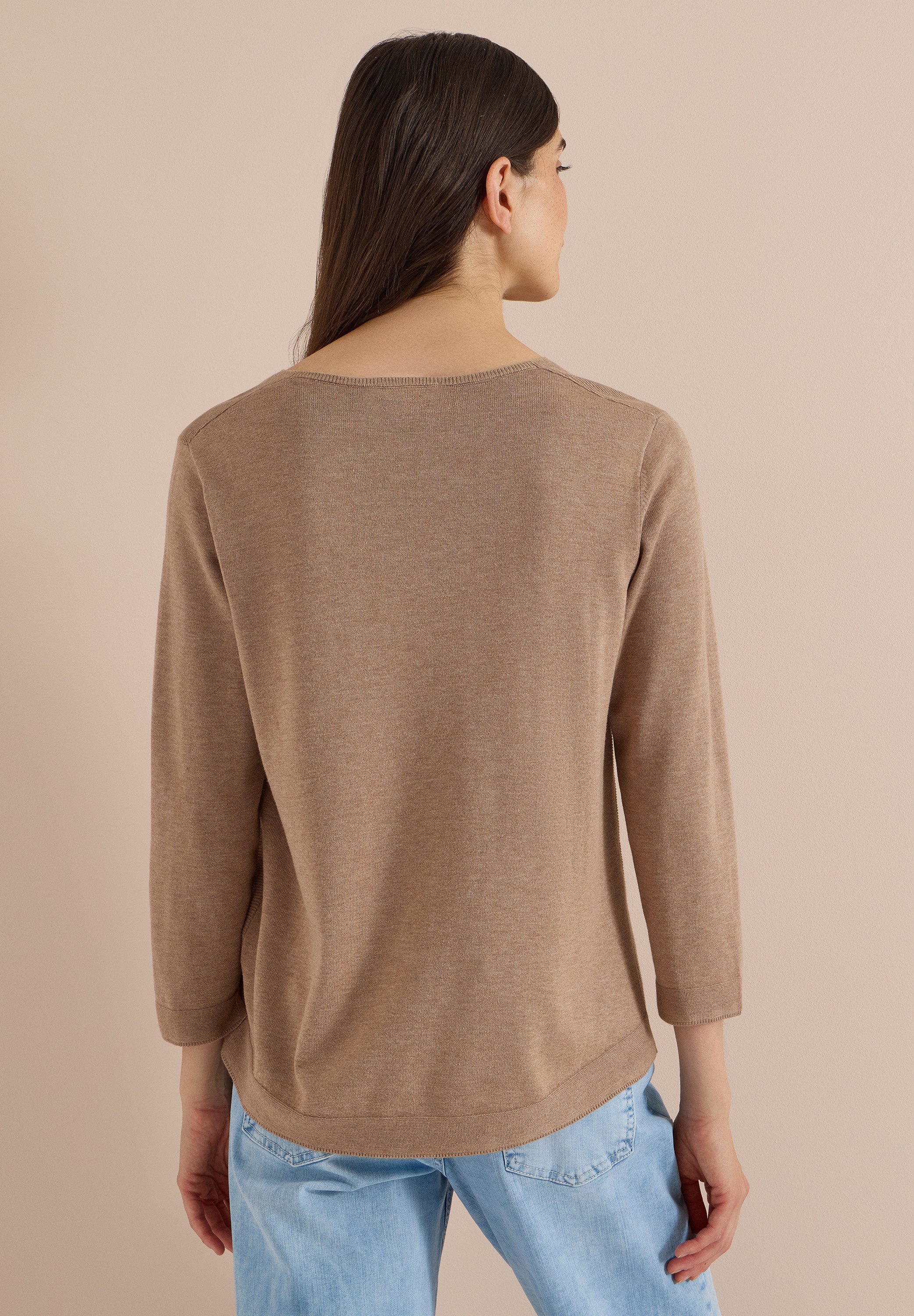CECIL V-Ausschnitt-Pullover im soften Baumwoll-Mix