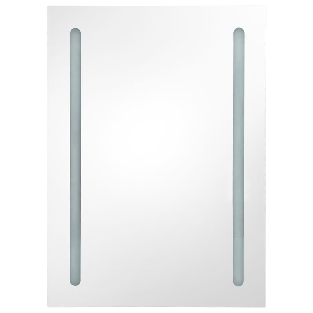 Grau Hochglanz-Grau cm (1-St) Glänzendes Badezimmerspiegelschrank 50x13x70 LED-Bad-Spiegelschrank vidaXL