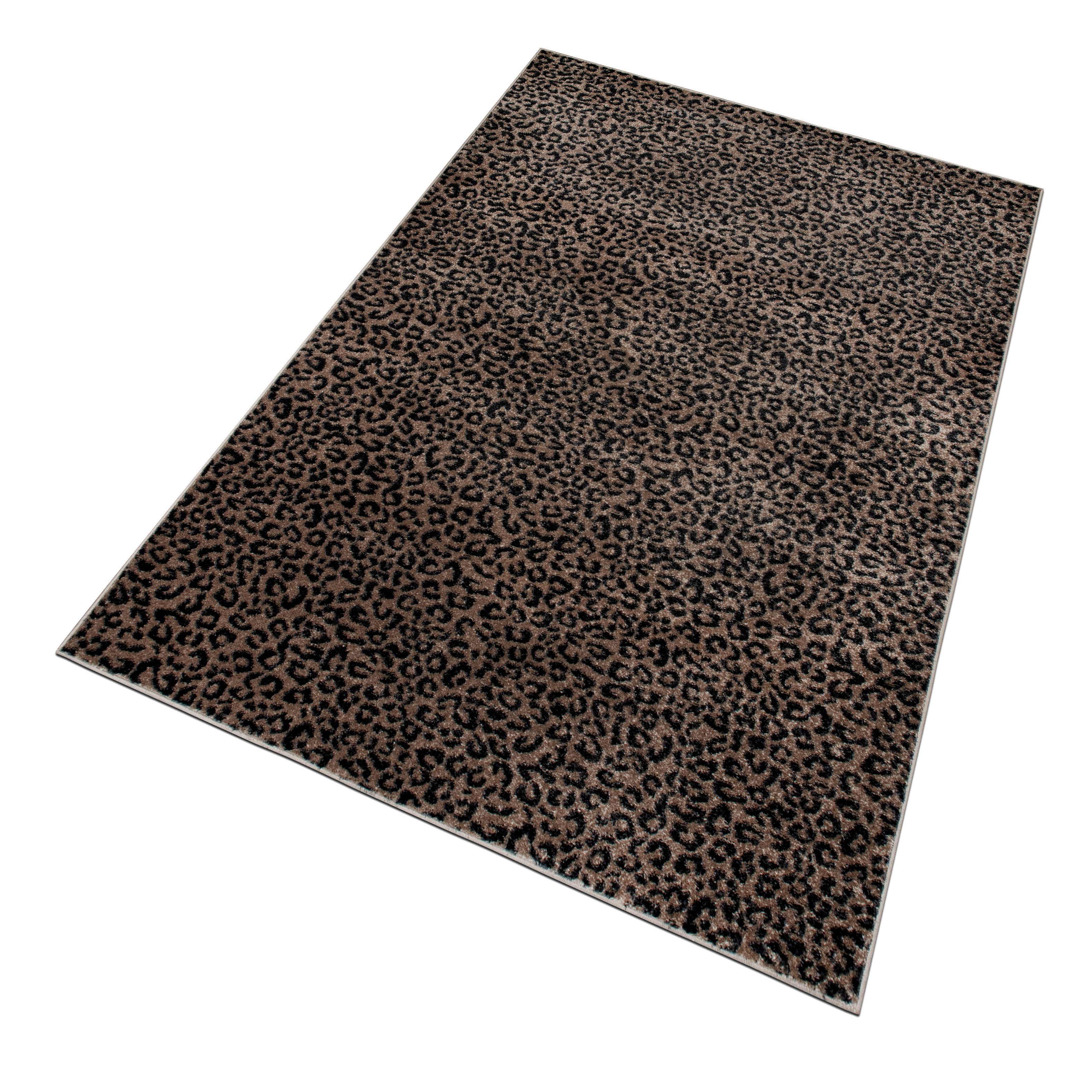 OTTO home Teppich Fynna, Leoparden-Muster, Animal Print, modern, rechteckig, Höhe: 9 mm, Leo, besonders weicher Flor, Wohnzimmer, Schlafzimmer, Esszimmer – Bild 4 von 5