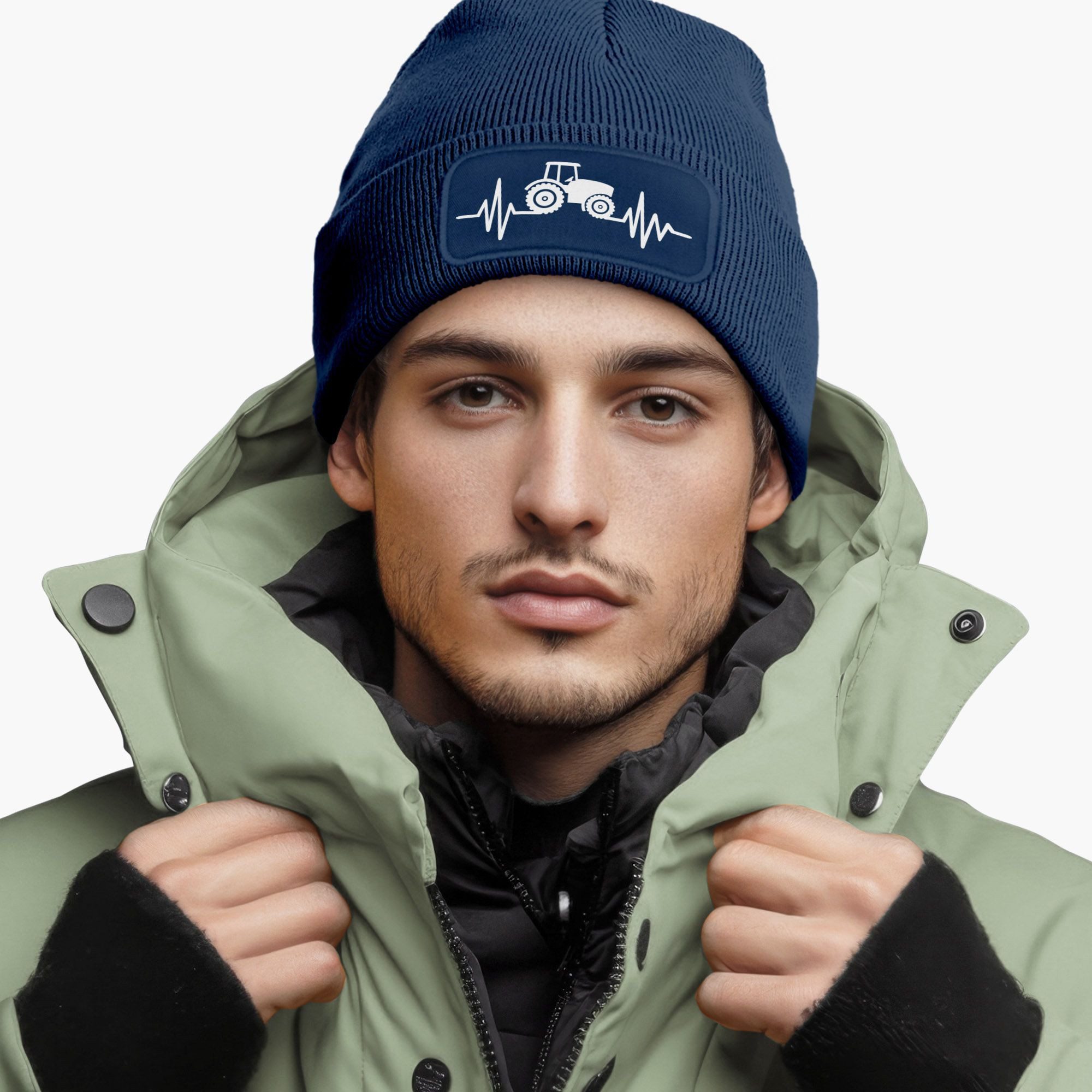 MoonWorks Beanie Herren Beanie mit Patch günstig online kaufen