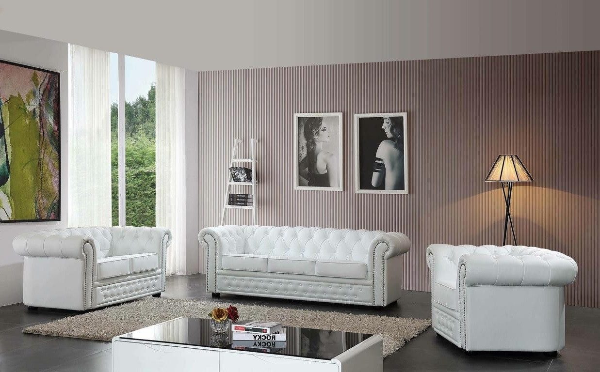 Xlmoebel Chesterfield-Sofa Chesterfield Leder-Sitzgruppe mit Sofa Couch und Polstergarnitur, 1 Teile, Hergestellt in Europa