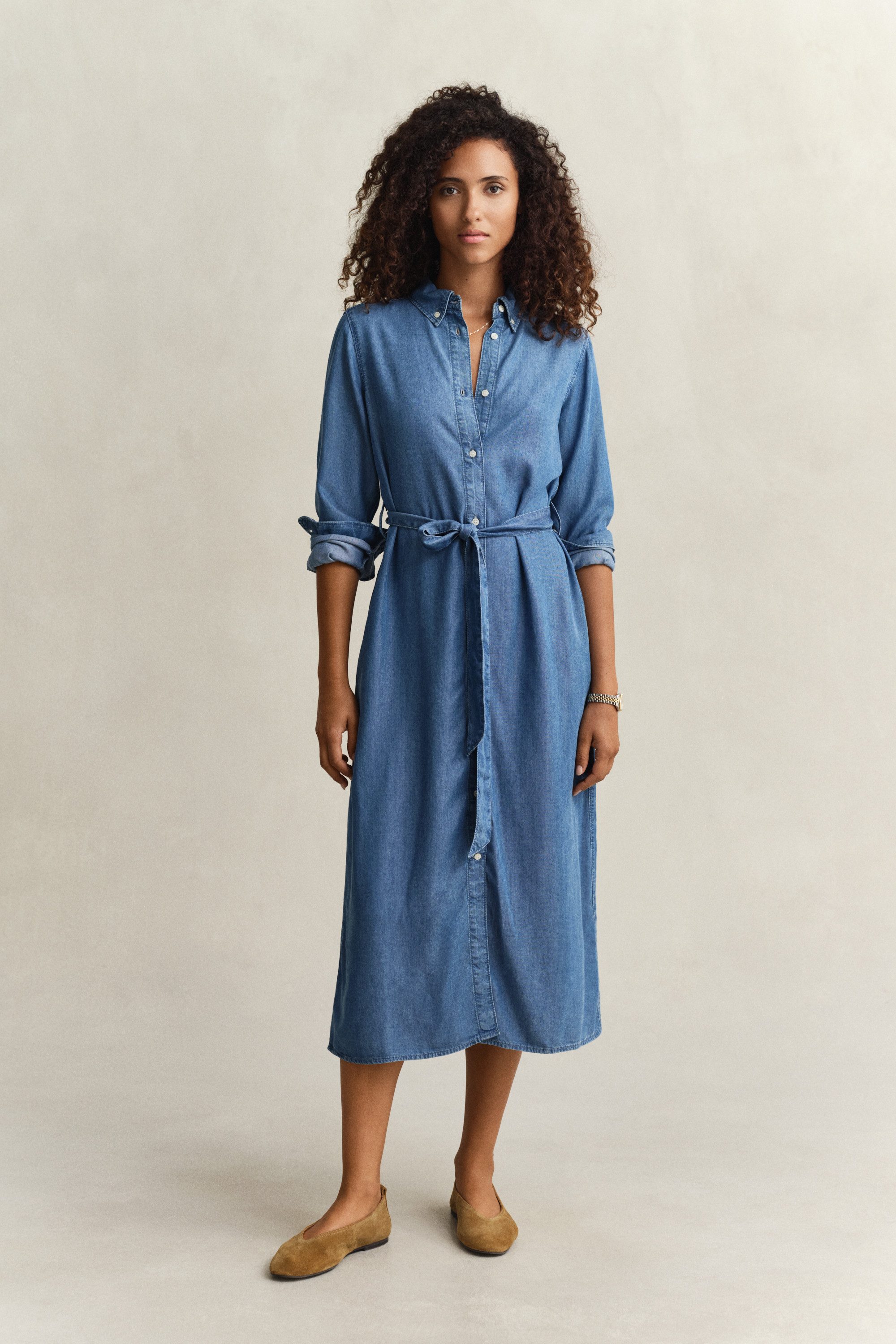 Gant Hemdblusenkleid CHAMBRAY SHIRT DRESS Regular fit mit Button-Down-Kragen