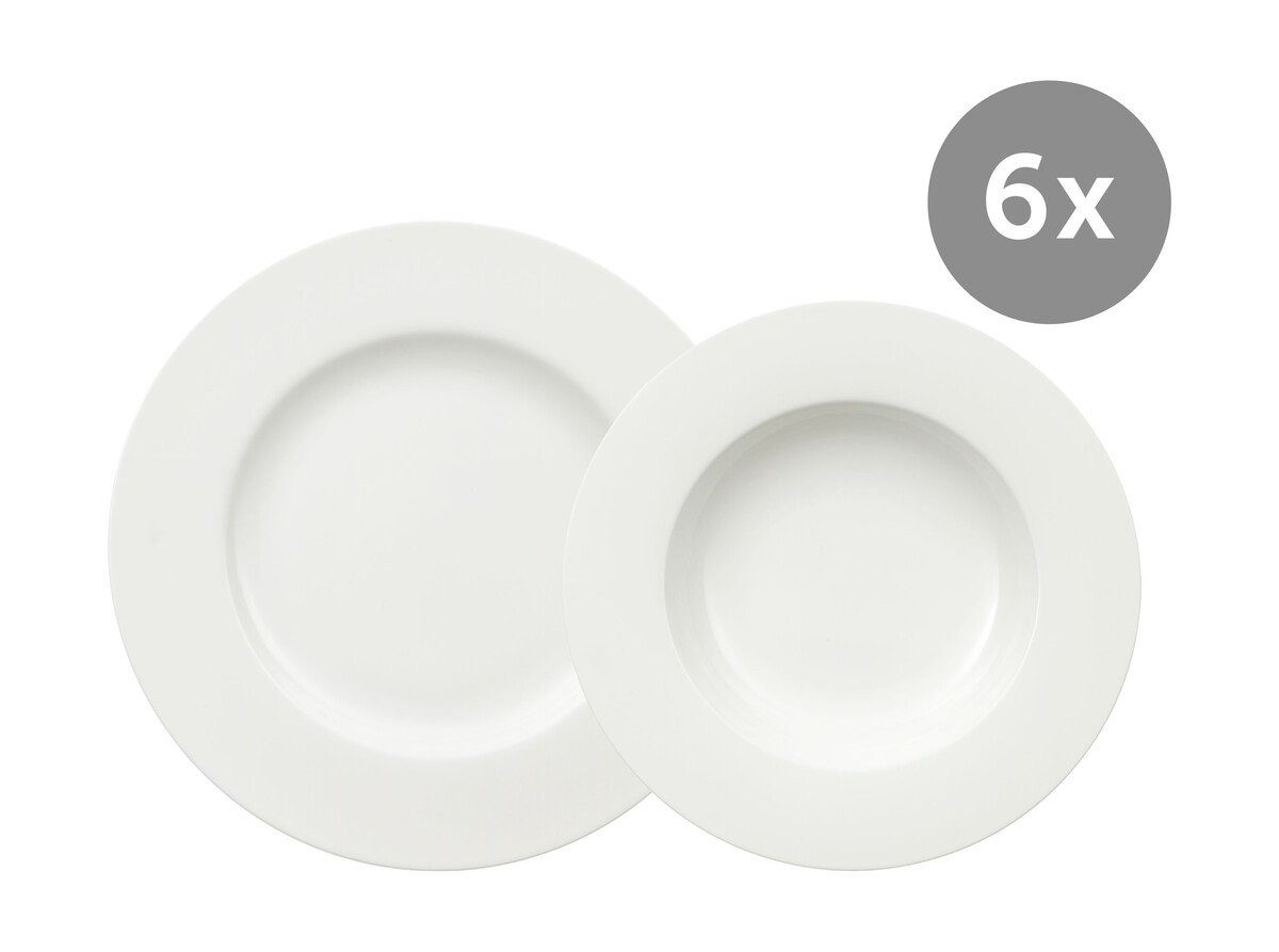 Villeroy & Boch Teller-Set Teller-Set Royal 12-tlg., Premium Bone Porcelain