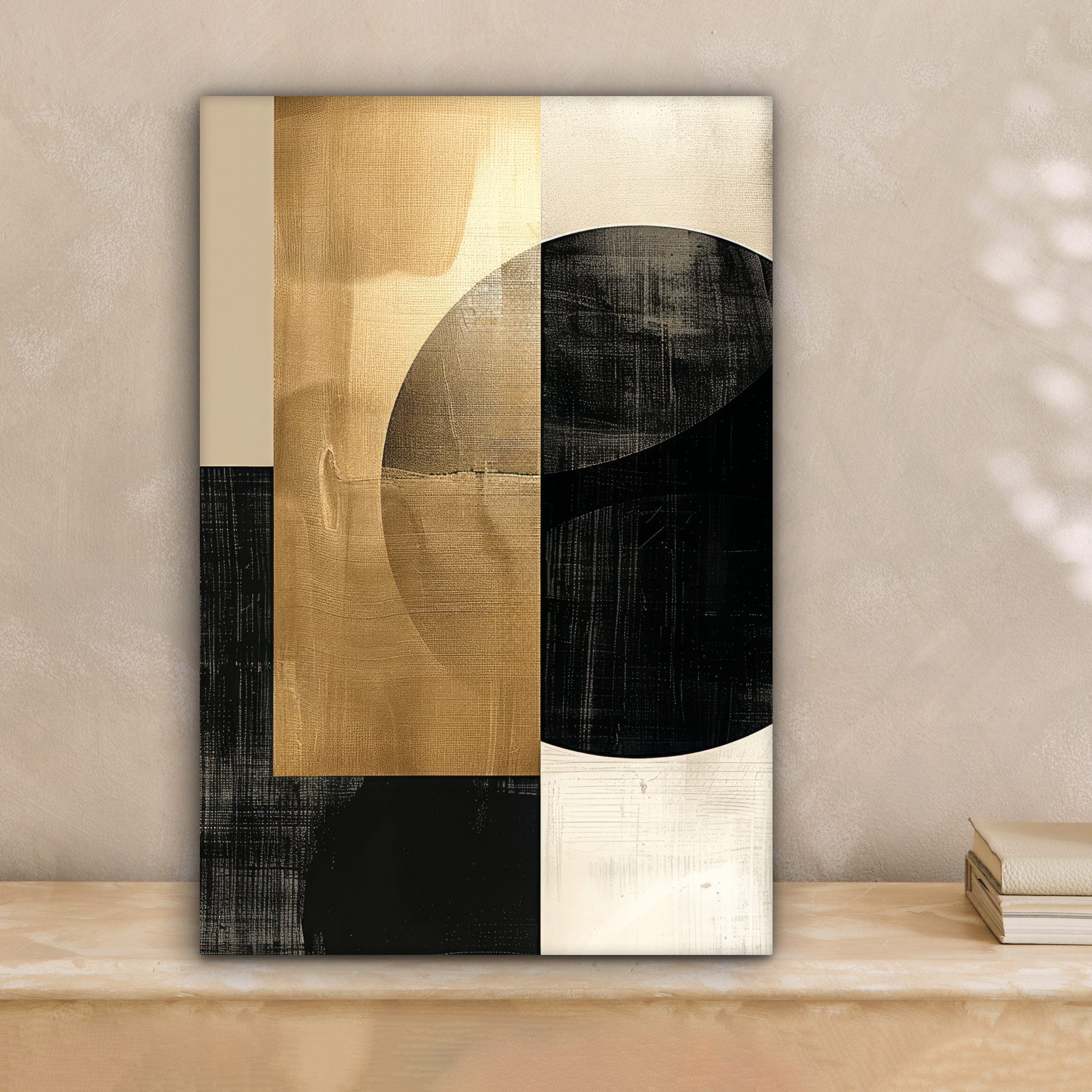 OneMillionCanvasses® Leinwandbild Abstrakt - Modern - Schwarz - Gold, Fotod günstig online kaufen
