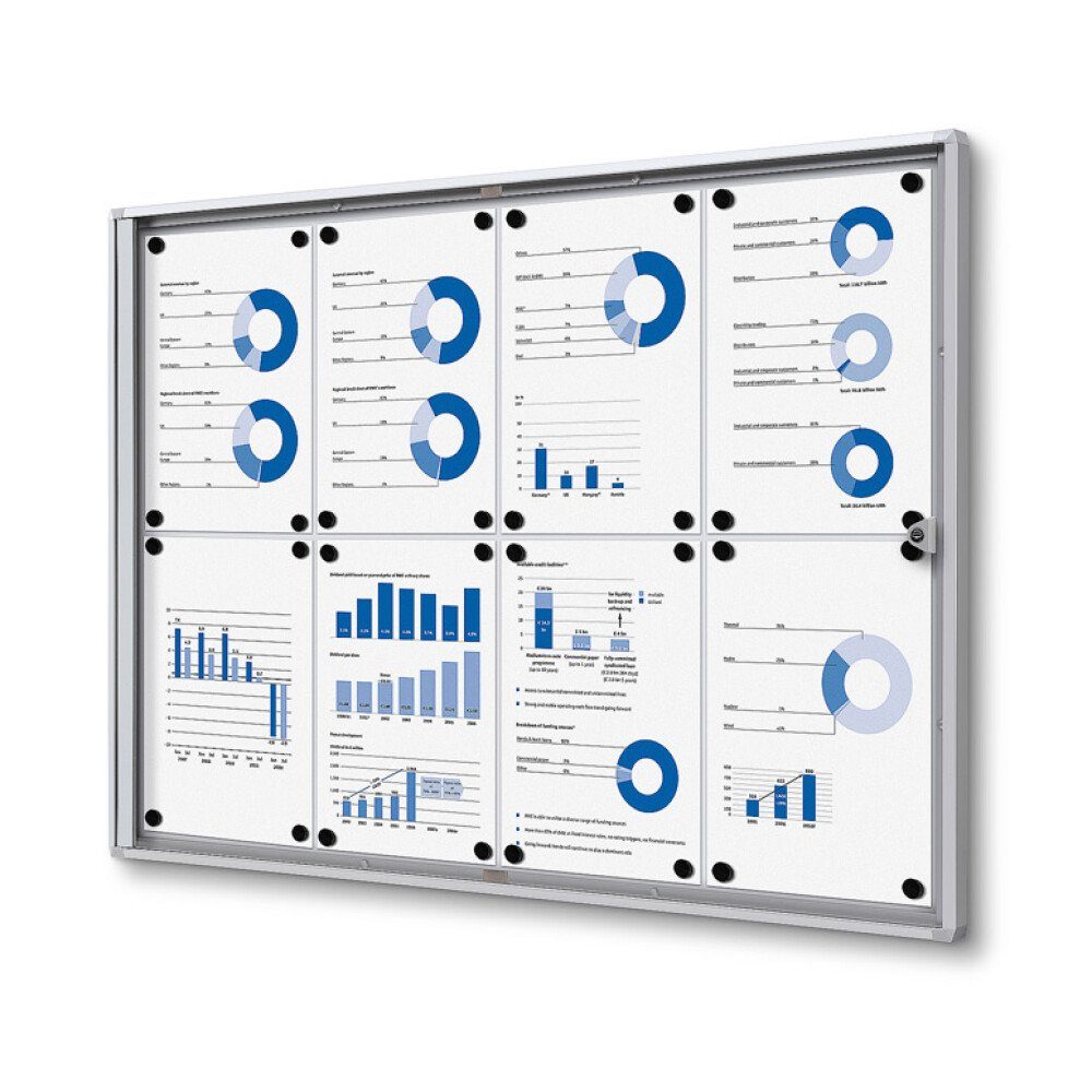 Showdown Displays Hängevitrine Economy SCXS - 8x DIN A4 - Aluminium - Silber (1-St)
