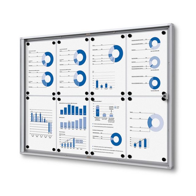 Showdown Displays Hängevitrine Economy SCXS - 8x DIN A4 - Aluminium - Silbe günstig online kaufen