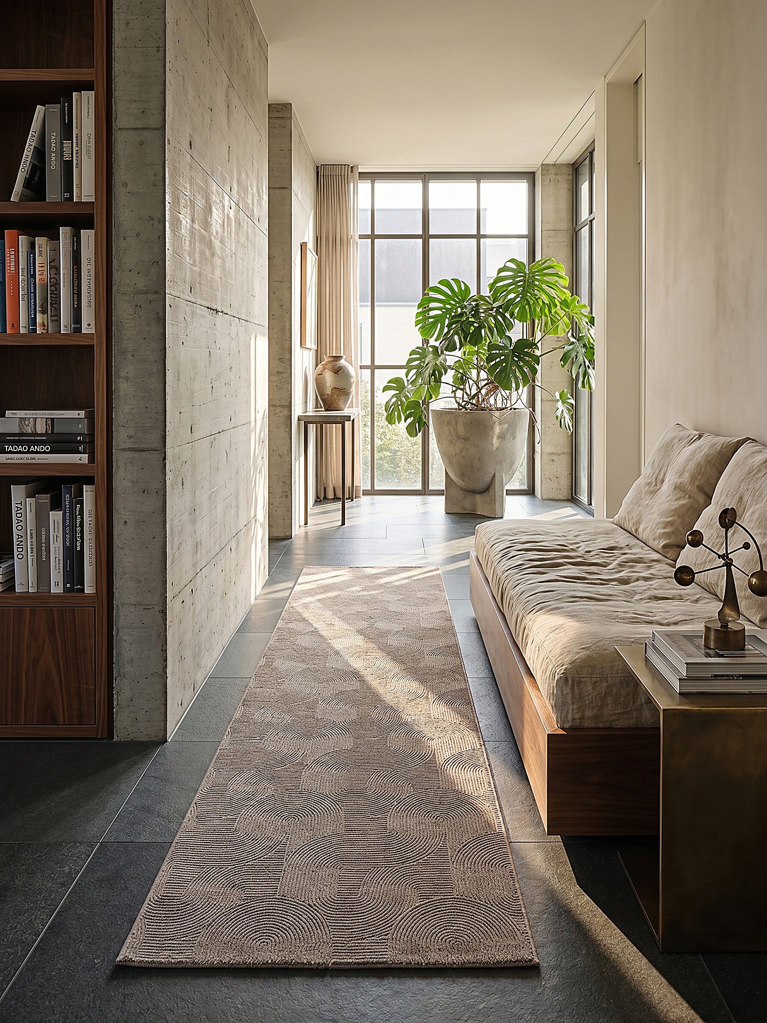 KADIMA DESIGN Teppich DALAR Teppichläufer Beige 80x150 Geometrisch Polypropylen Antirutsch, Läufer, Höhe: 9 mm, Saugroboter-geeignet, Strapazierfähig, Pflegelei – Bild 5 von 5