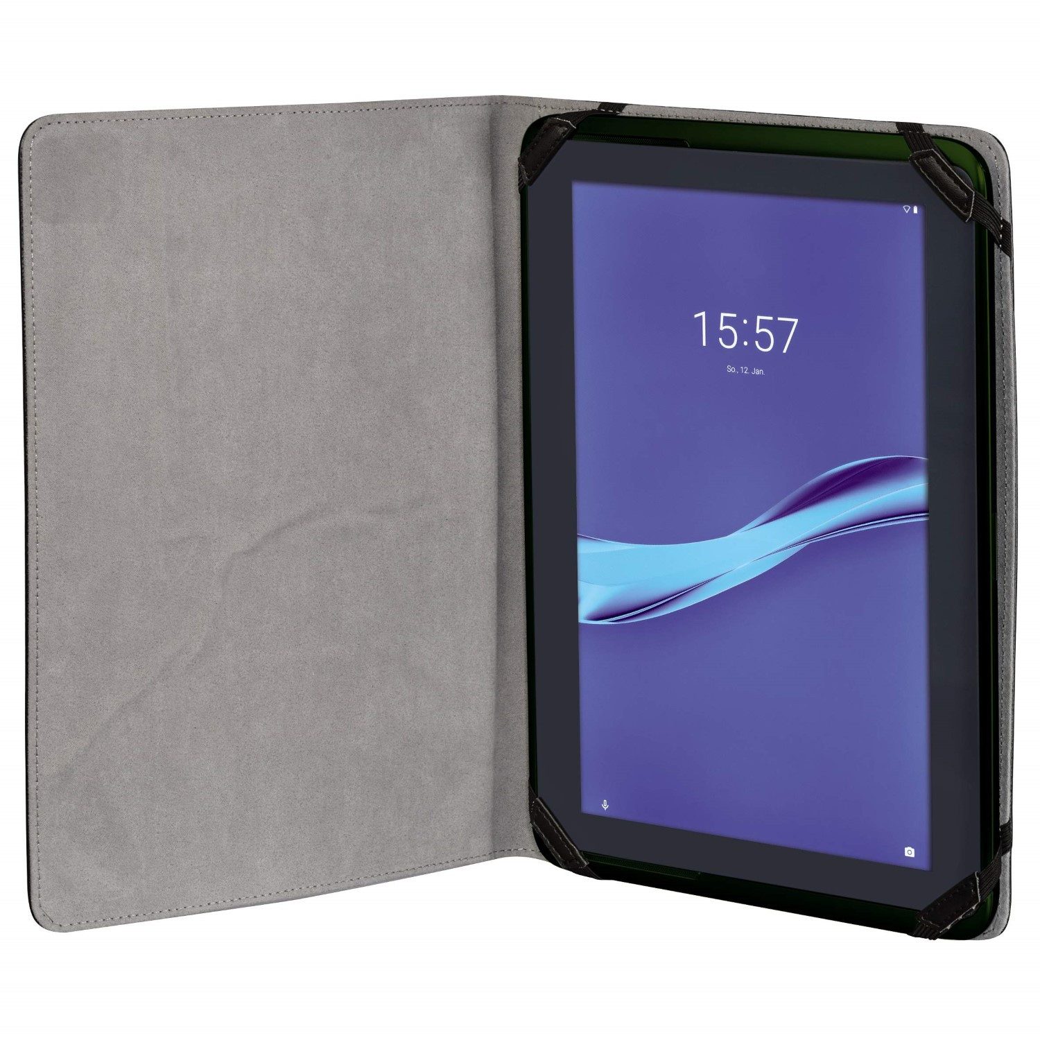 Hama Tablet-Hülle Schutz-Hülle Piscine Uni Cover Tasche Schwarz, Smart Case Ständer für iPad Tablet PC Tab 9,5" 9,7 10" 10,2" 10,5" 11" – Bild 4 von 5