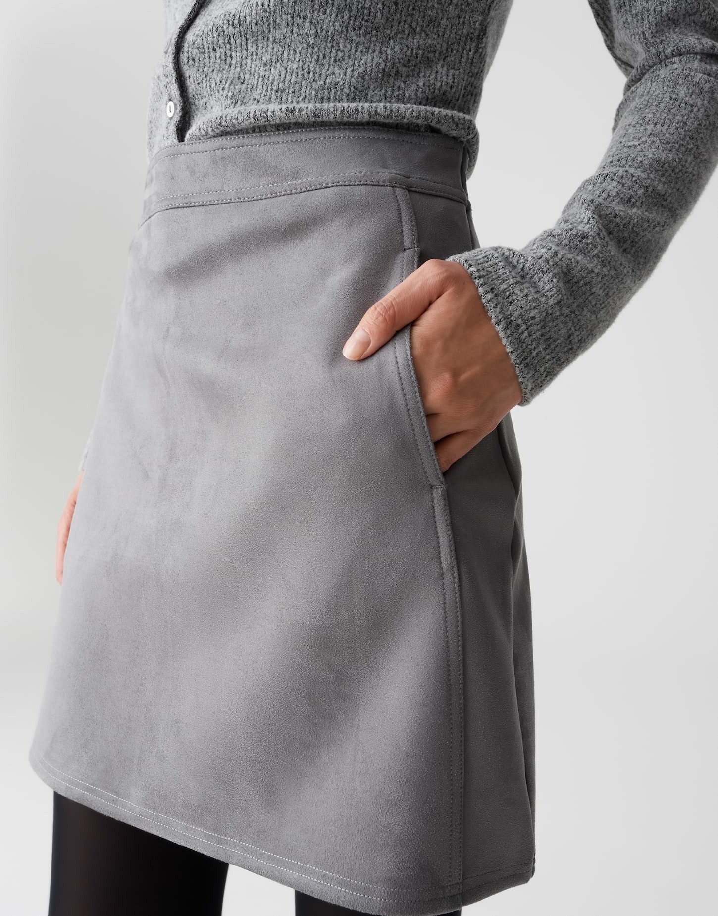 OPUS Lederrock RELVINA COZY in Veloursoptik