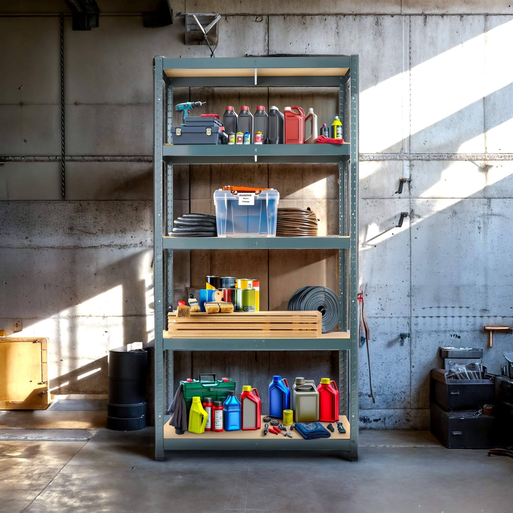 Arebos Schwerlastregal 180x90x40 cm, 5 Böden, 875 kg Traglast, Steckregal, günstig online kaufen