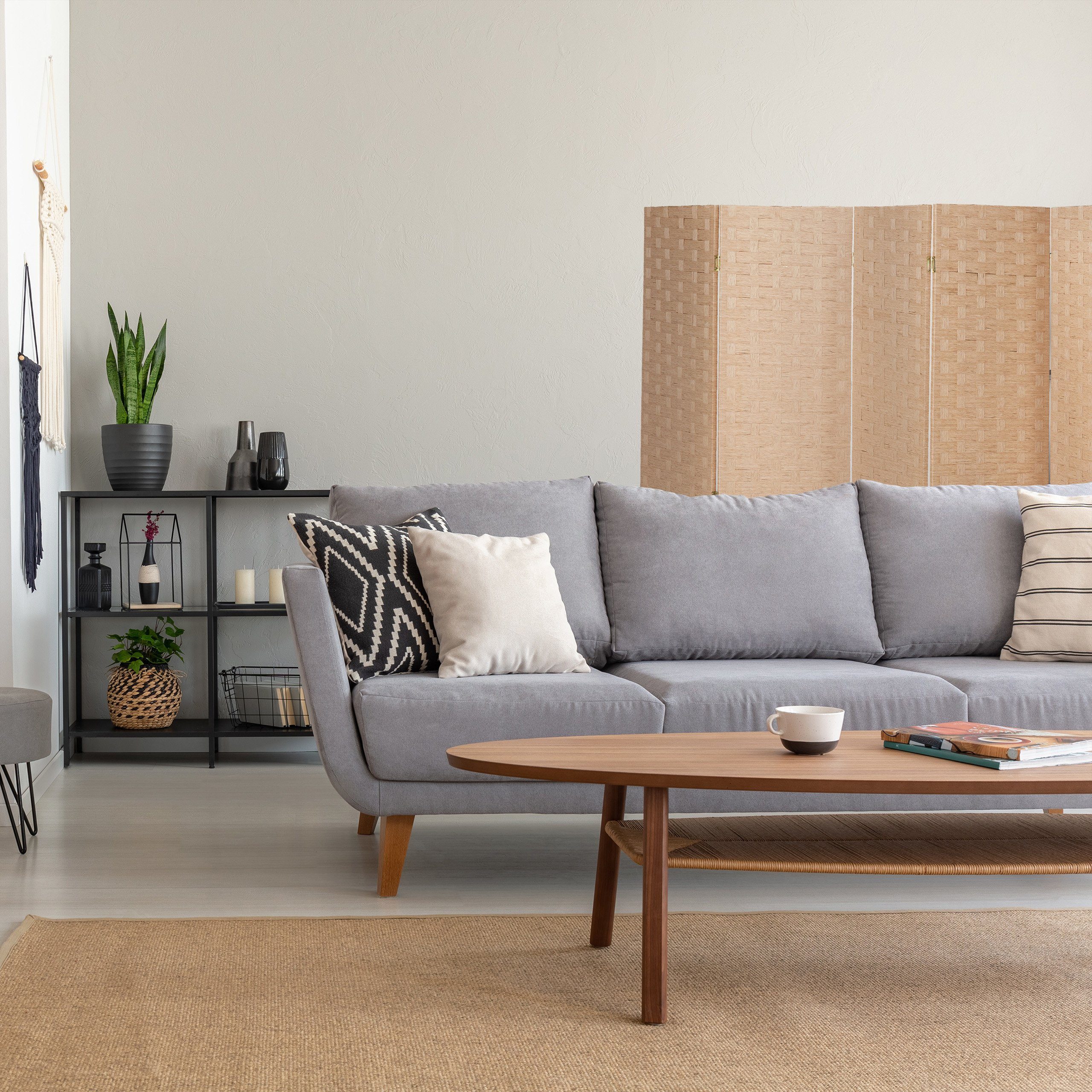 relaxdays Paravent 8 teilig in Natur