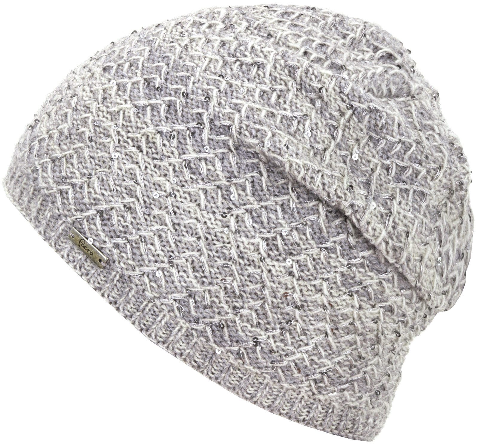 Faera Strickmütze Wintermütze Damen Mütze Beanie Haube gefüttert Strickmütze Damenmütze